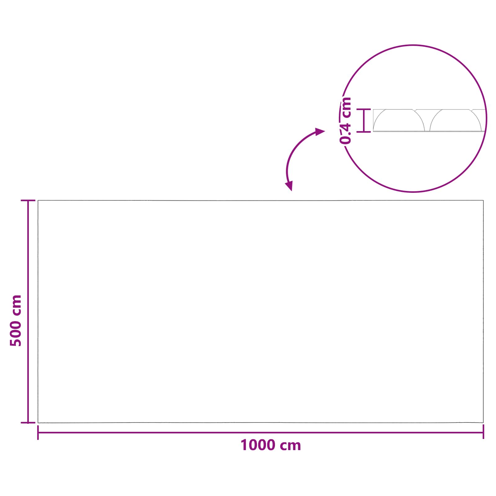 Napelemes medencetakaró kiváló minőség 1000 x 500 cm 200 μm
