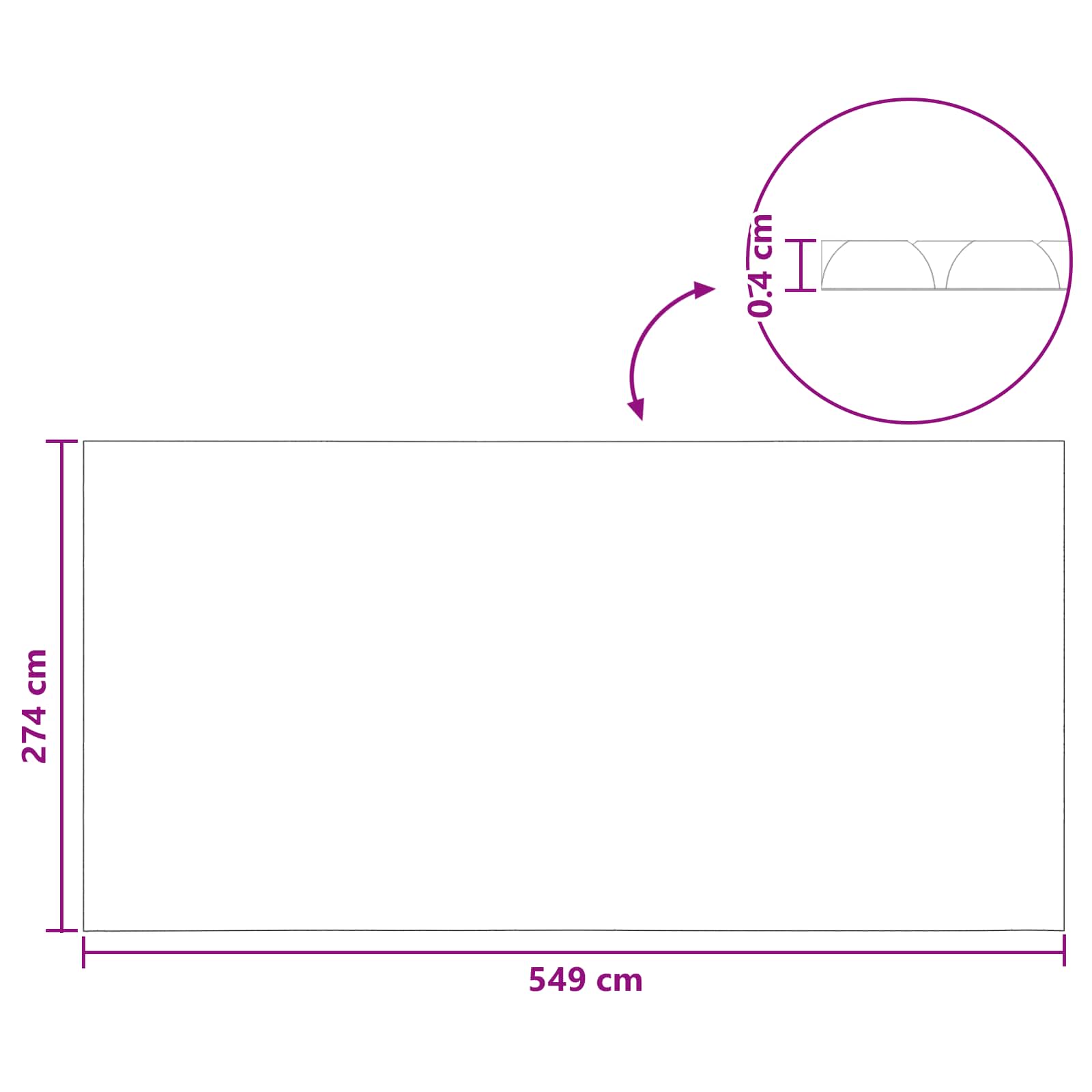 Medencefedél extra nehéz fekete és kék 549 x 274 cm pe