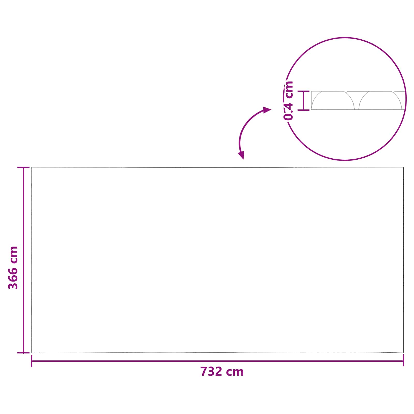 Medencefedél extra nehéz fekete és kék 732 x 366 cm pe