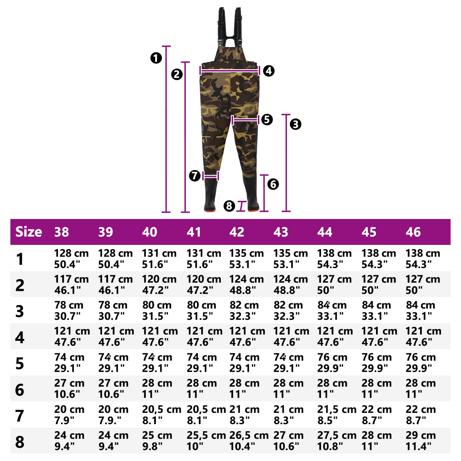 Mellkas waders csizmával pvc bevonatú poliészter méret 38