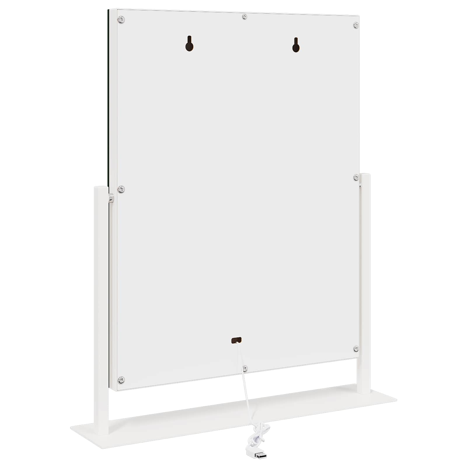 Led smink tükör fehér 44 x 10 x 53 cm üveg és acél