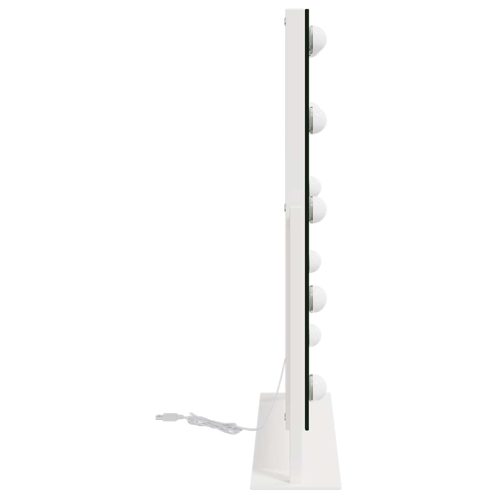 Led smink tükör fehér 44 x 10 x 53 cm üveg és acél