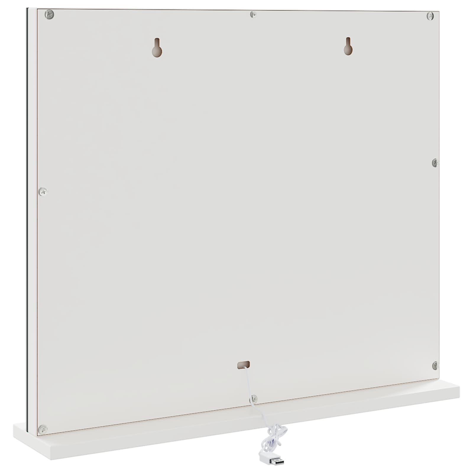 Led smink tükör fehér 50 x 10 x 44 cm üveg és acél