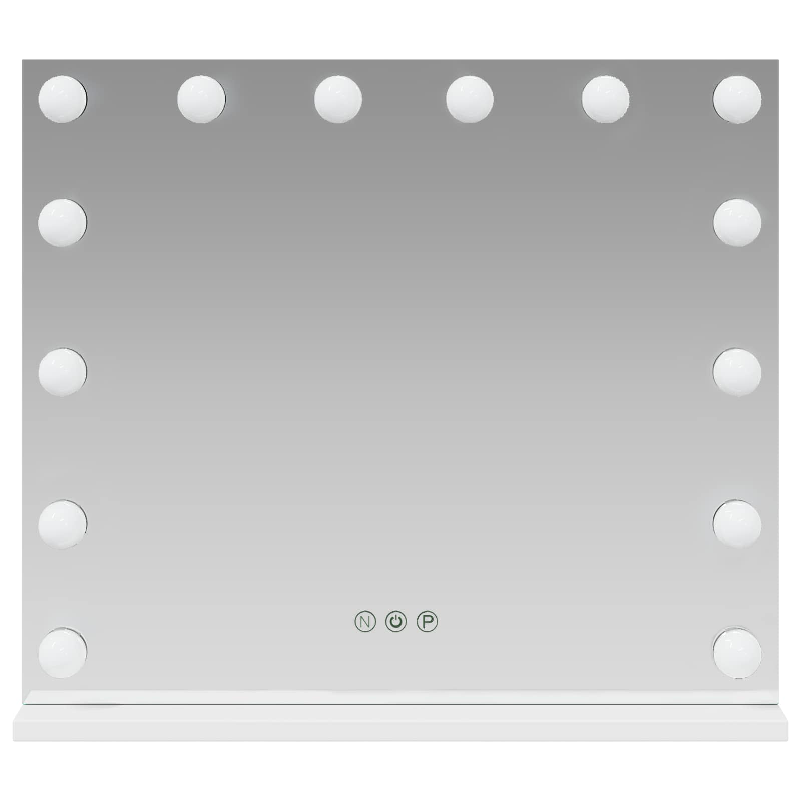 Led smink tükör fehér 50 x 10 x 44 cm üveg és acél