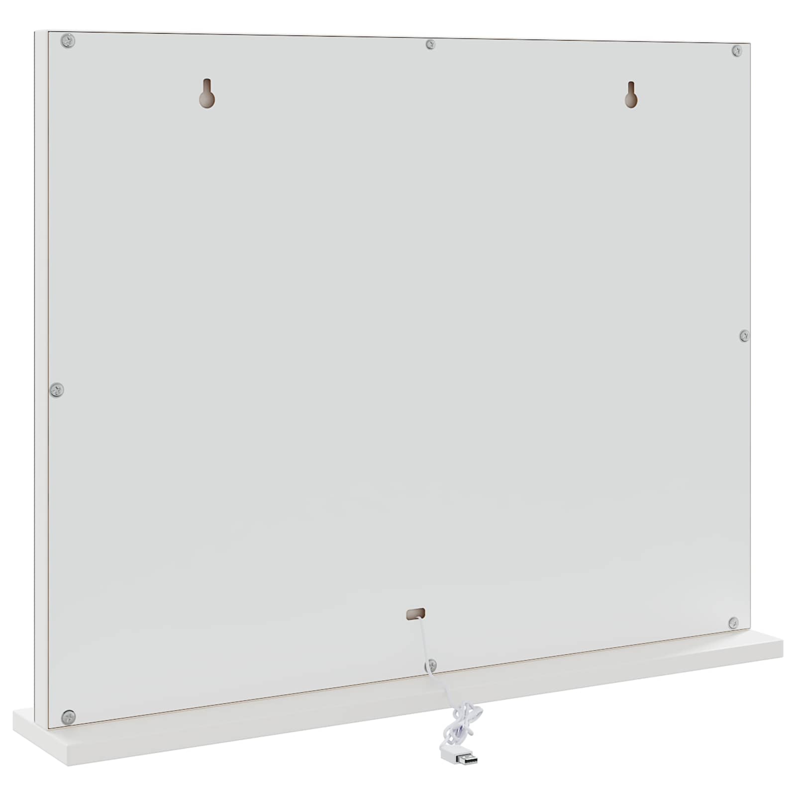 Led smink tükör fehér 58 x 10 x 47 cm üveg és acél