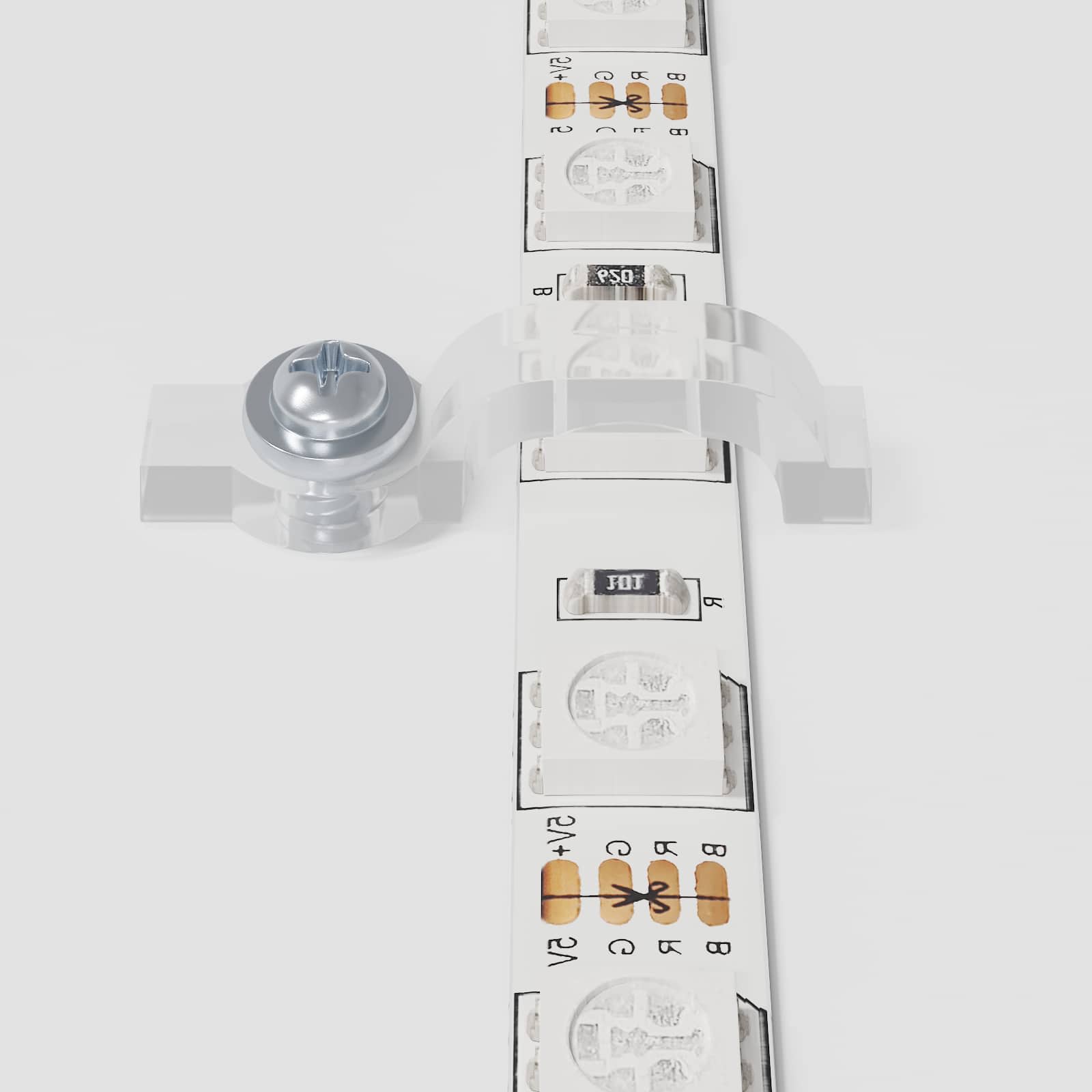 Led szalag 4 pcs fekete és átlátszó 300 cm réz és műanyag