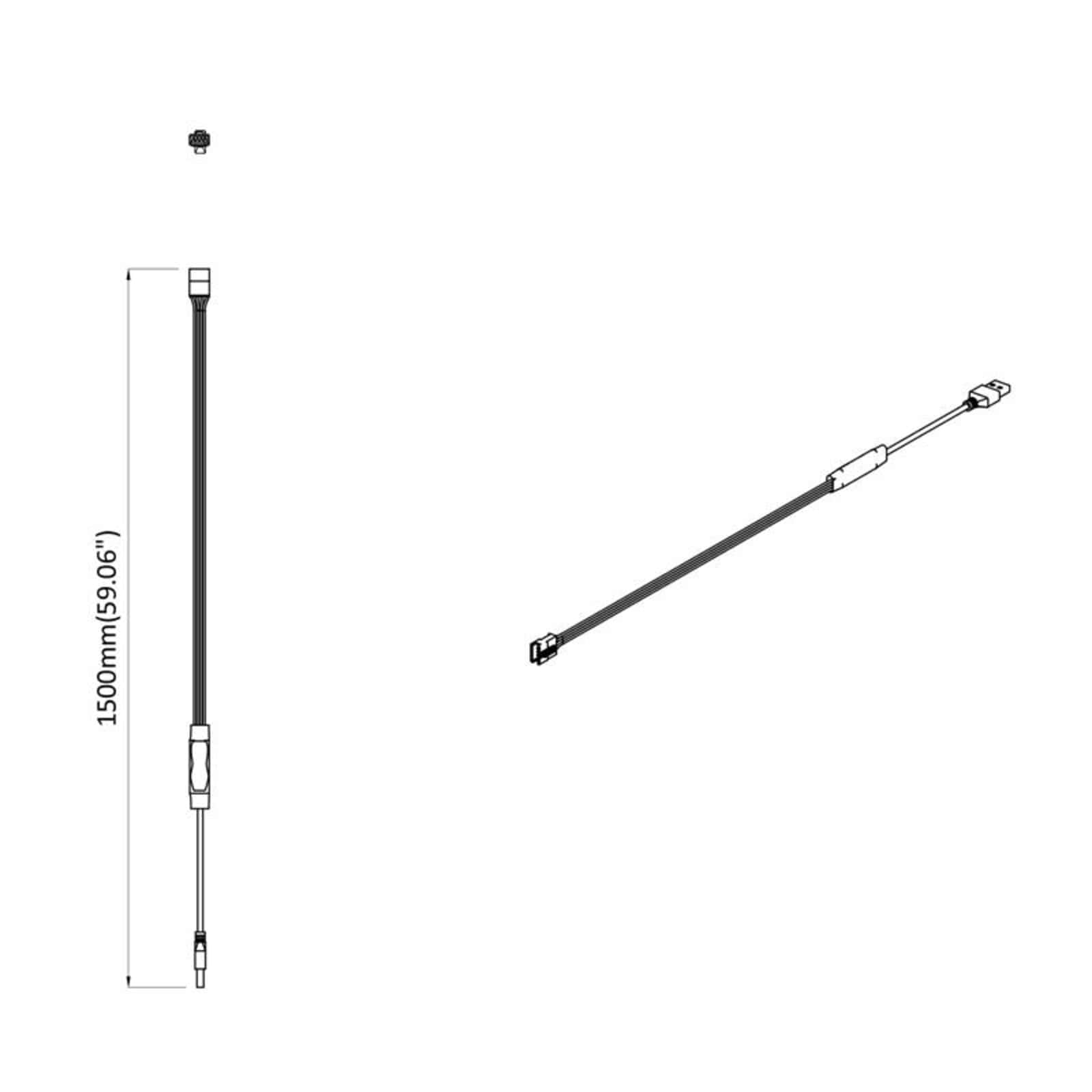 Led szalag 4 pcs fekete és átlátszó 300 cm réz és műanyag