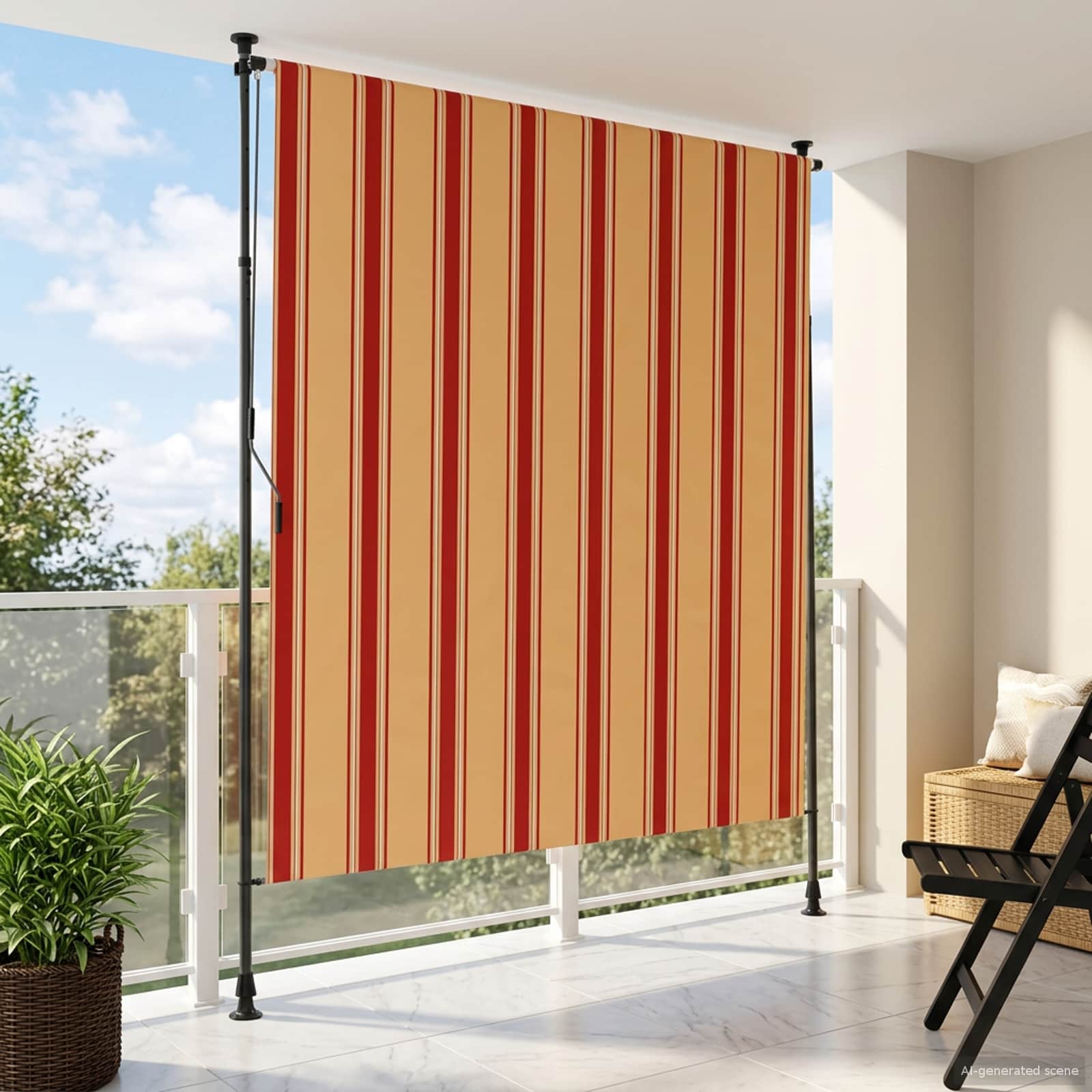Kültéri rolós árnyék sokszínű 200 x 270 cm