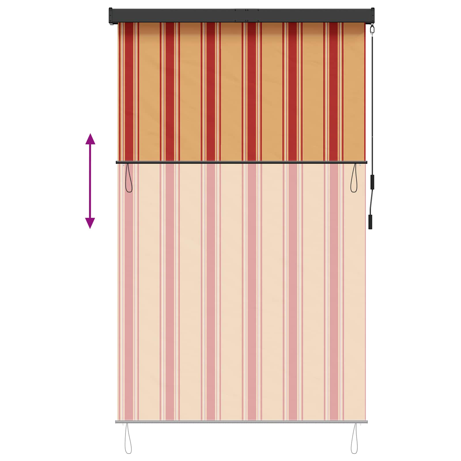 Roletta sokszínű 100 x 250 cm szövet és alumínium