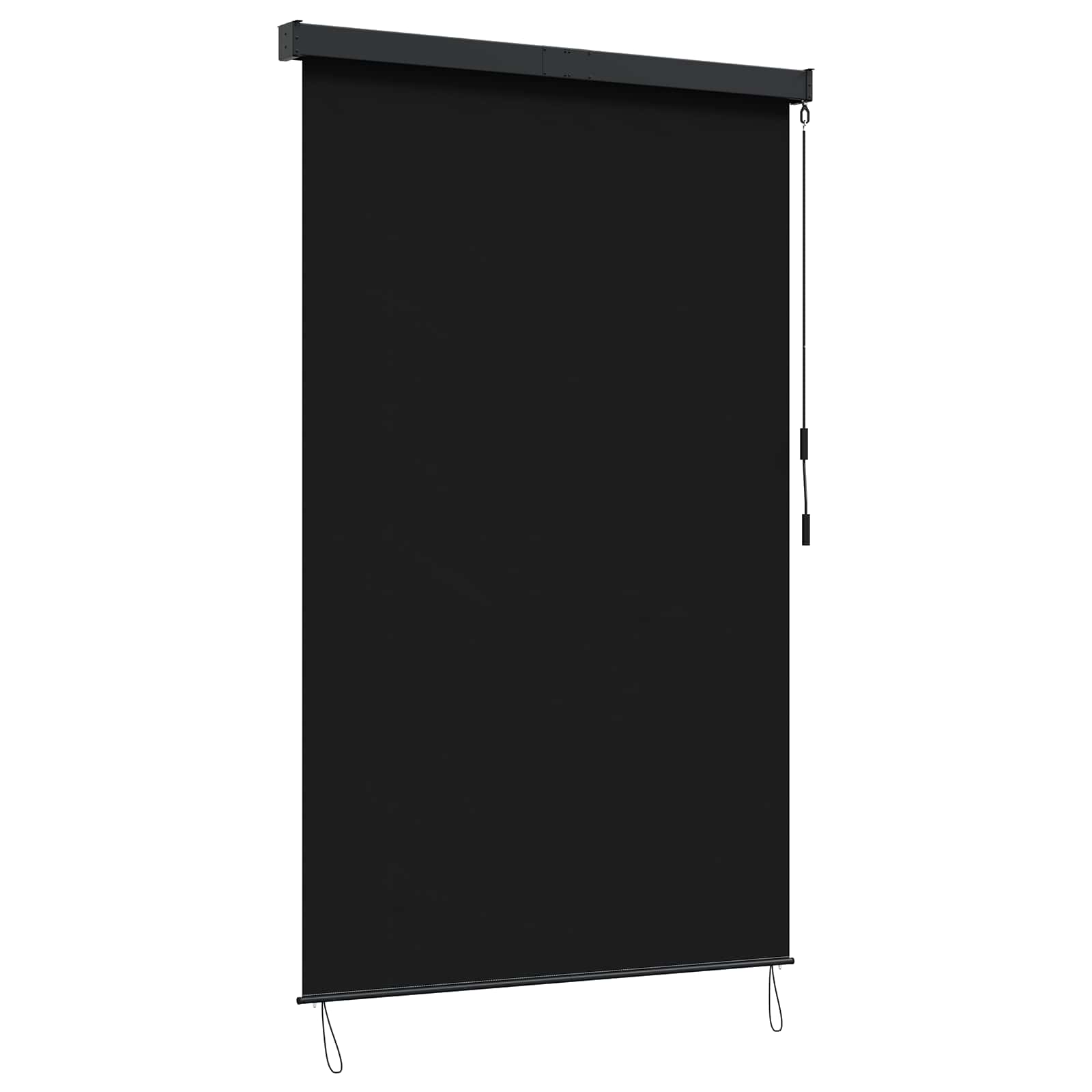 Roletta fekete 140 x 250 cm szövet és alumínium