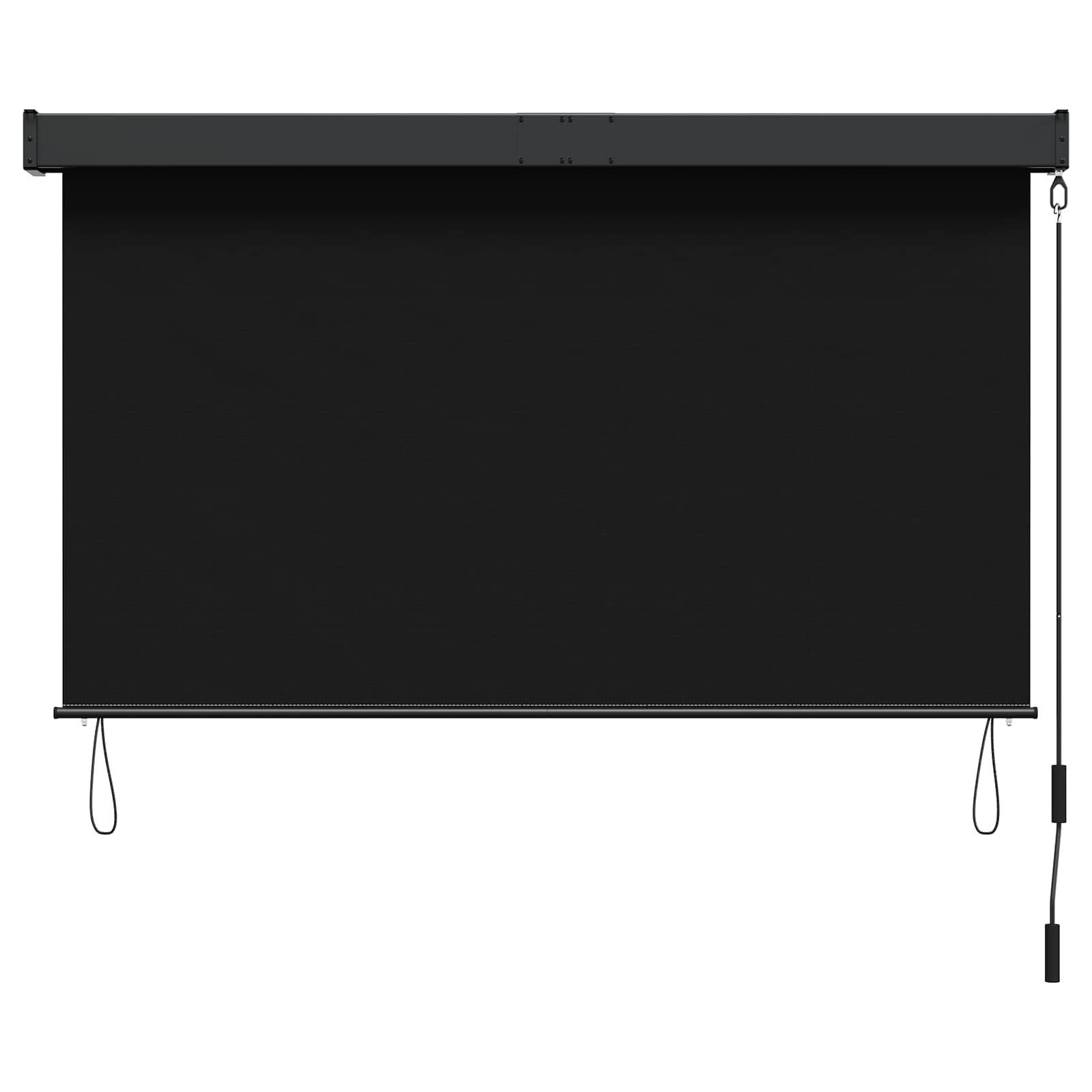 Roletta fekete 160 x 250 cm szövet és alumínium