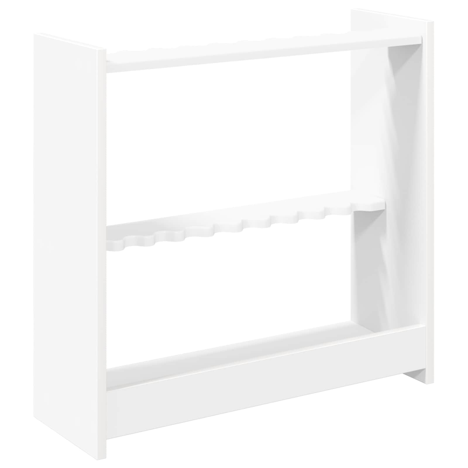 Biliárd dákó állvány szerelt fa 60 x 20 x 57 cm fehér