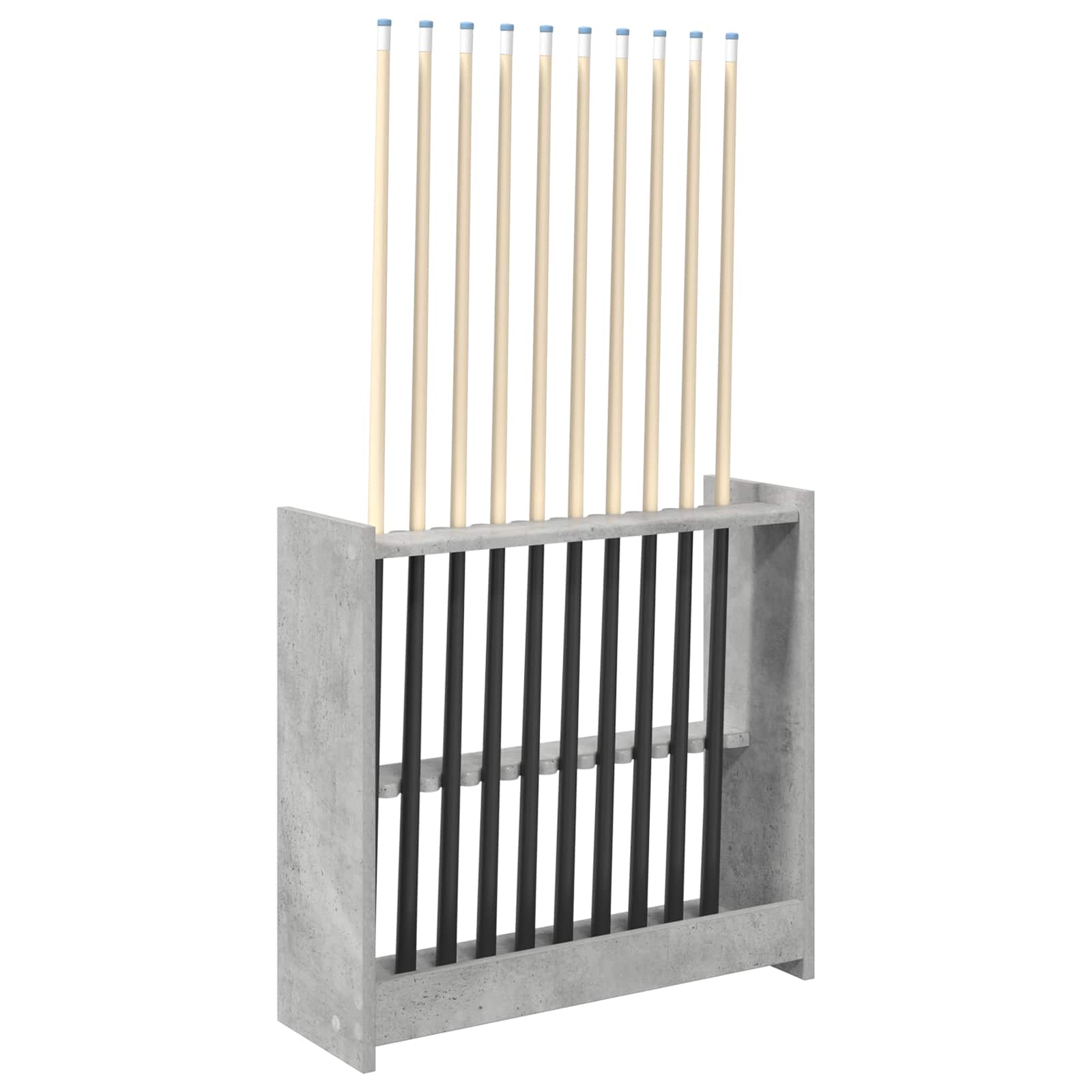 Biliárd dákó állvány szerelt fa 60 x 20 x 57 cm betonszürke
