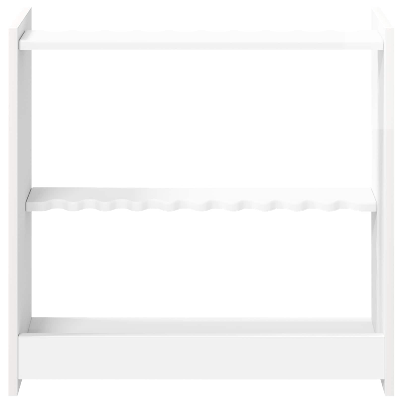 Biliárd dákó állvány szerelt fa 60 x 20 x 57 cm fényes fehér