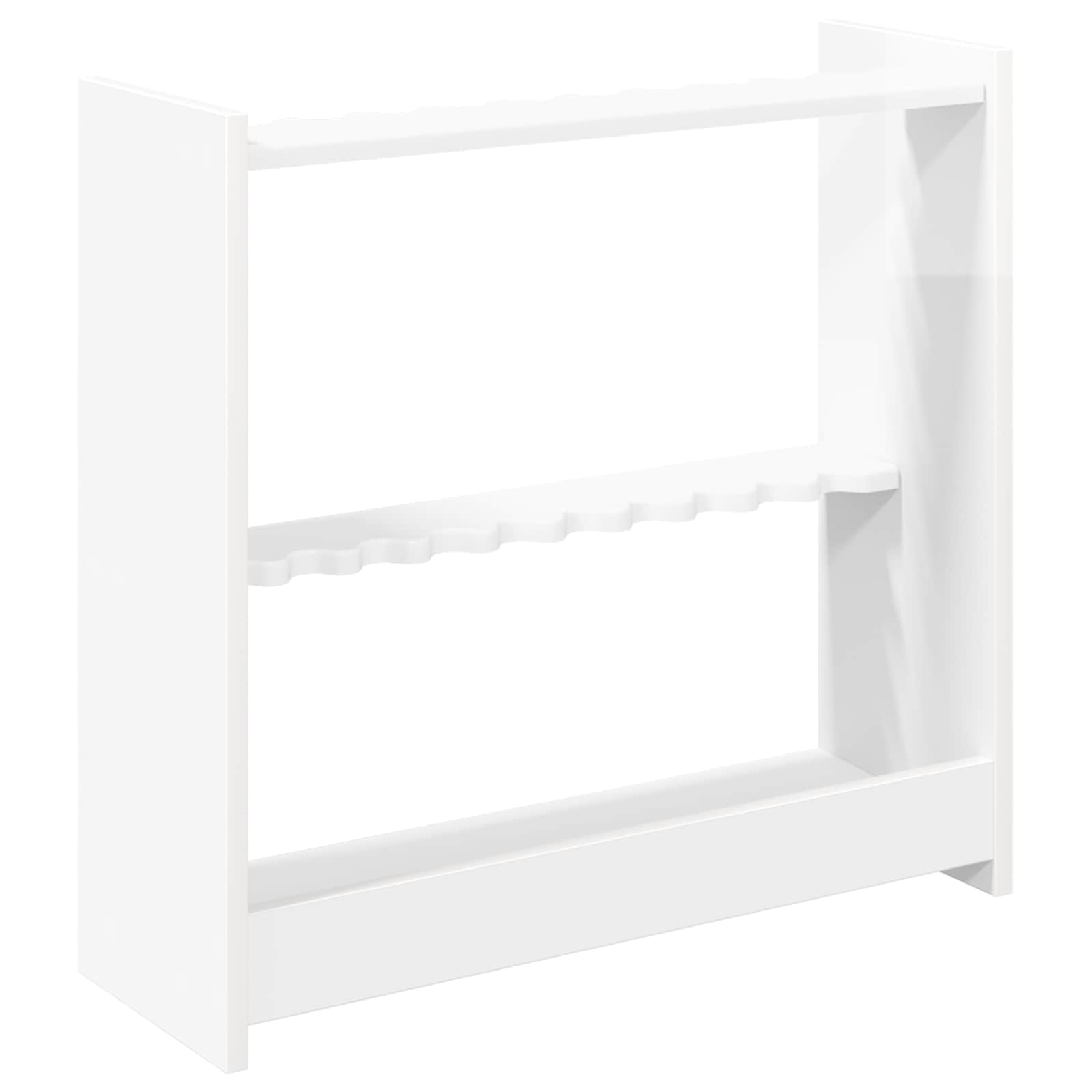 Biliárd dákó állvány szerelt fa 60 x 20 x 57 cm fényes fehér