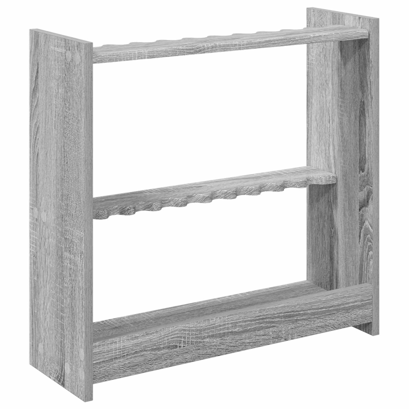 Biliárd dákó állvány szerelt fa 60 x 20 x 57 cm szürke sonoma