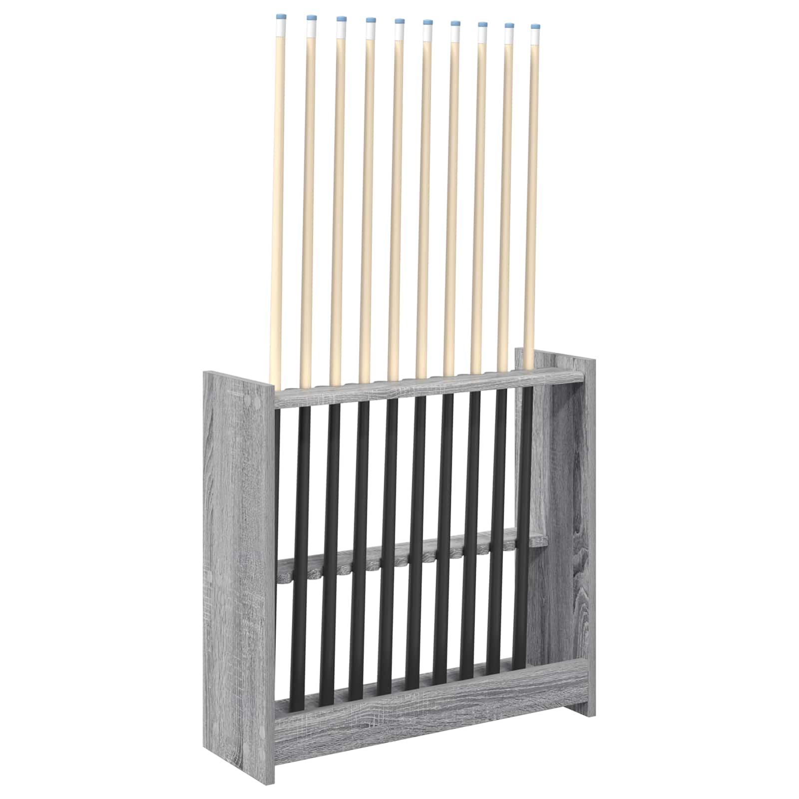 Biliárd dákó állvány szerelt fa 60 x 20 x 57 cm szürke sonoma