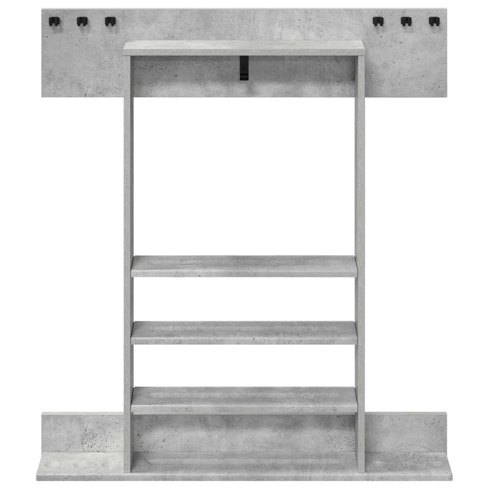 Biliárd dákó állvány szerelt fa 93 x 12 x 103 cm betonszürke