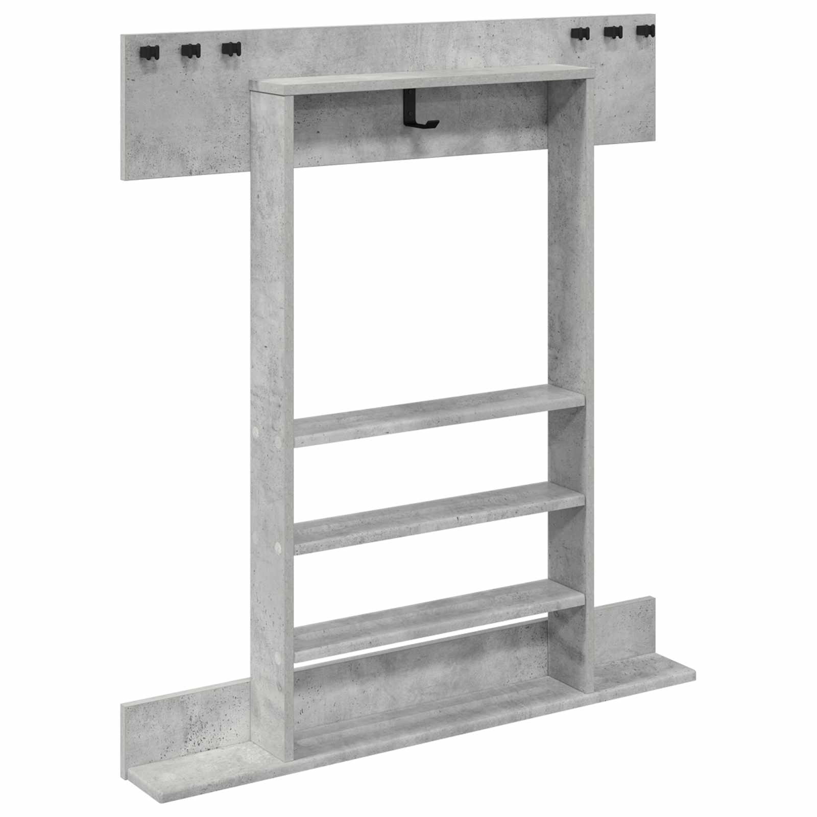 Biliárd dákó állvány szerelt fa 93 x 12 x 103 cm betonszürke