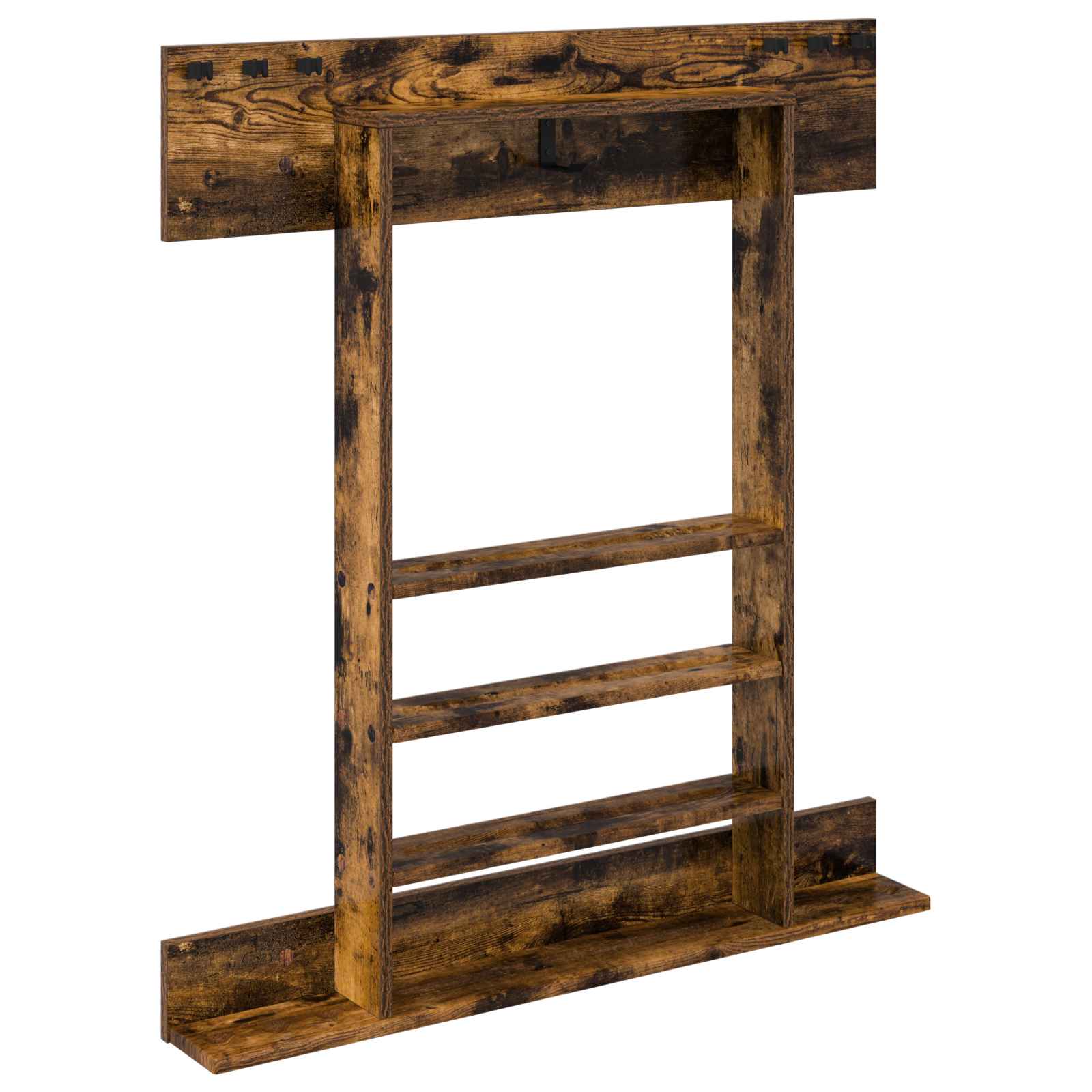 Biliárd dákó állvány szerelt fa 93 x 12 x 103 cm füstös tölgy