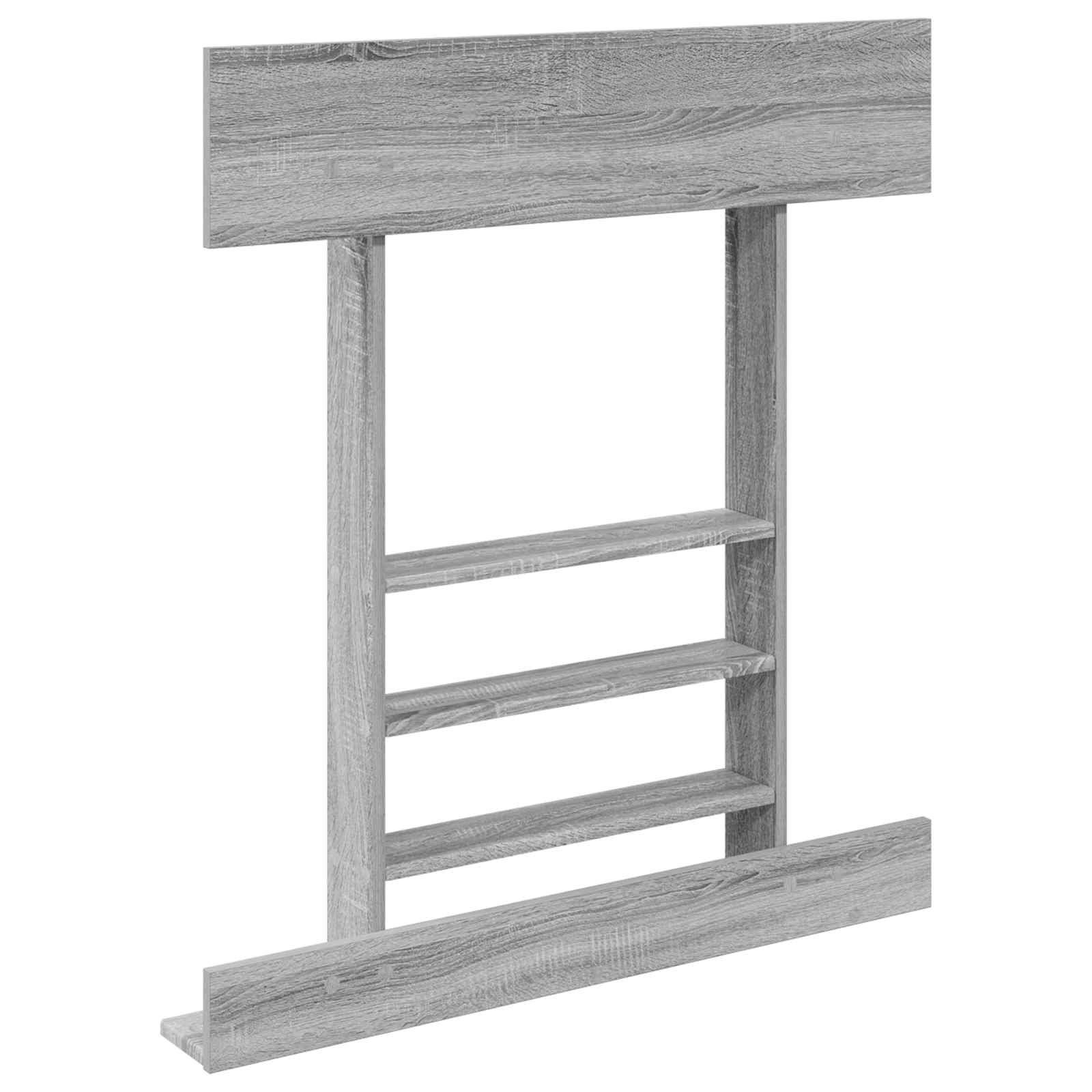 Biliárd dákó állvány szerelt fa 93 x 12 x 103 cm szürke sonoma
