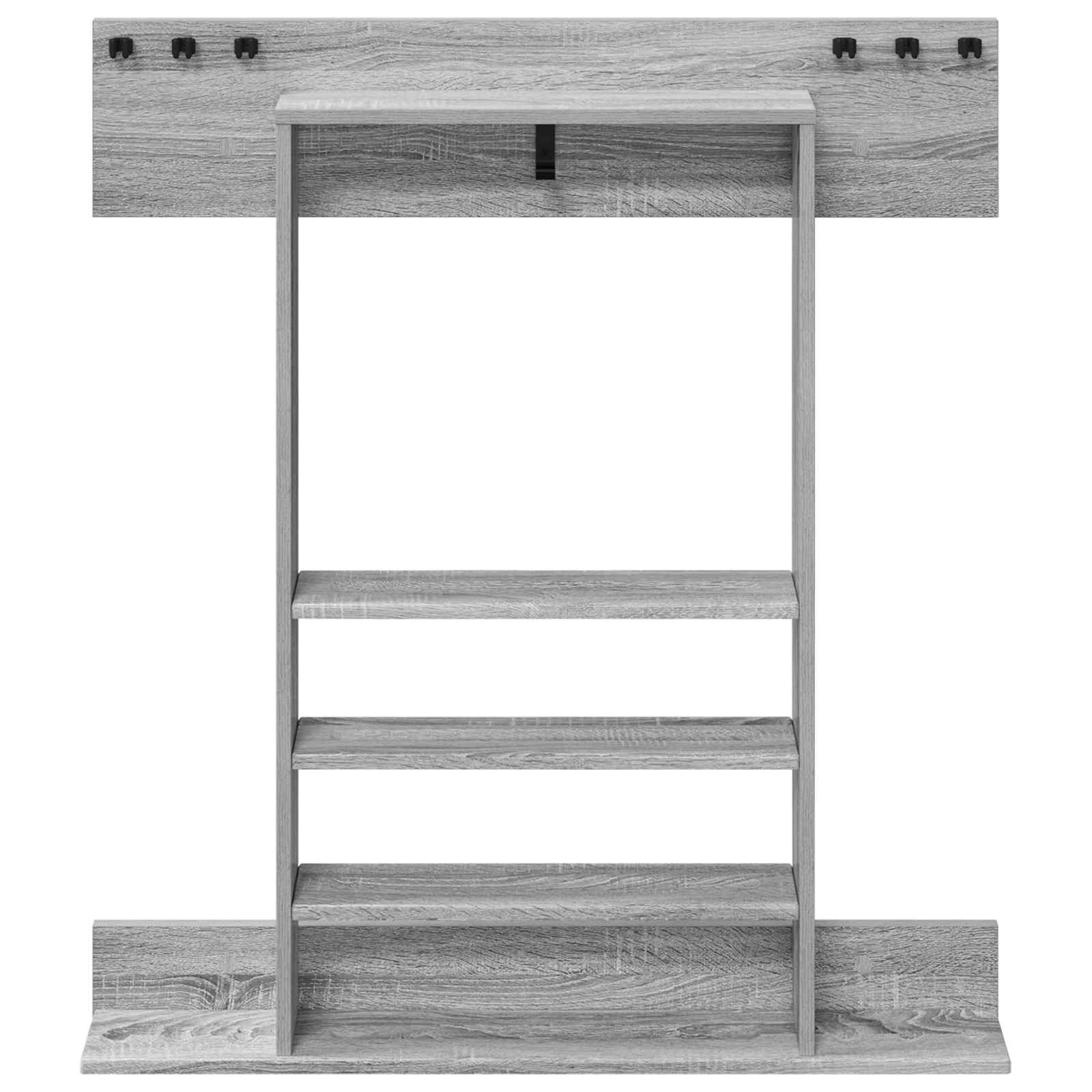 Biliárd dákó állvány szerelt fa 93 x 12 x 103 cm szürke sonoma