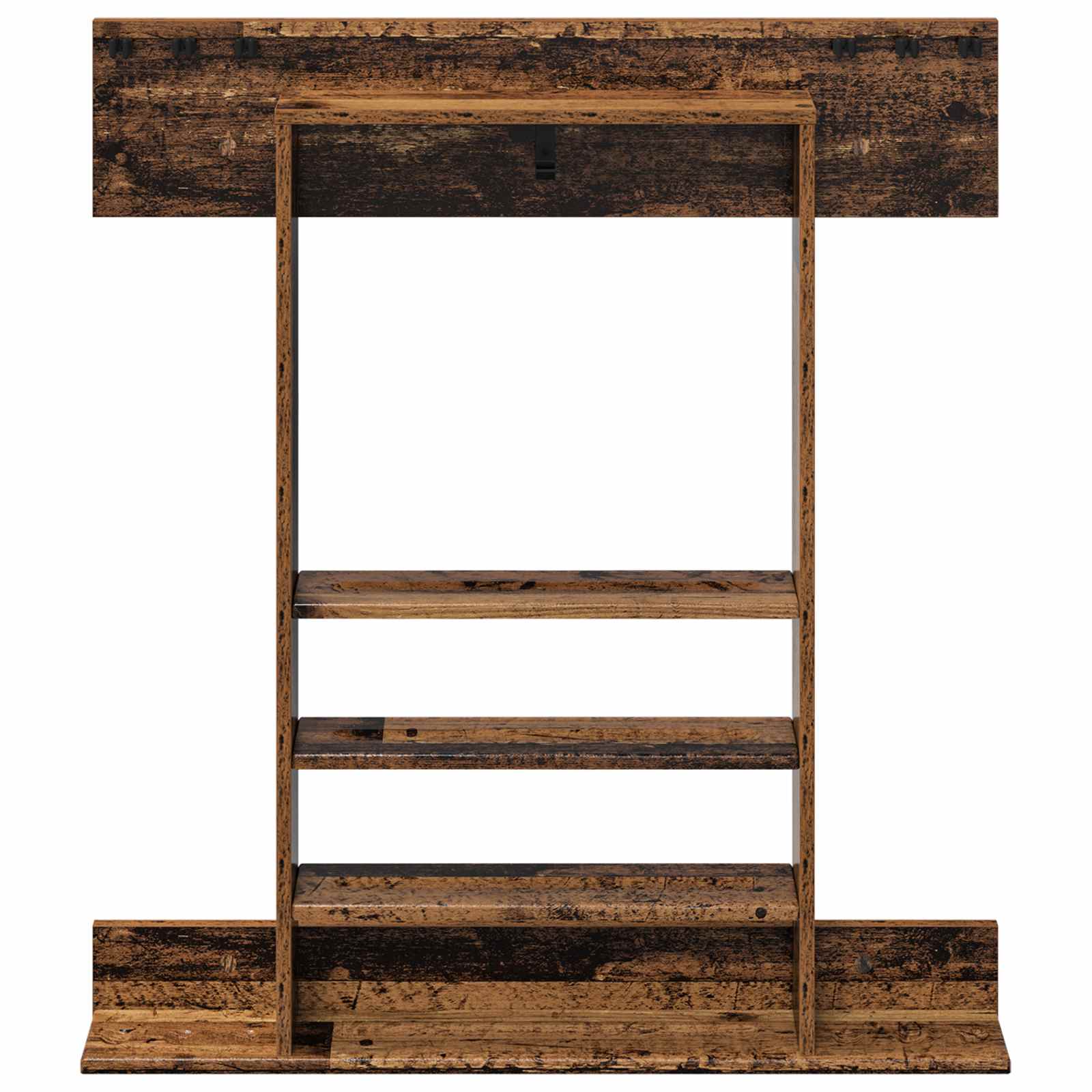Biliárd dákó állvány szerelt fa 93 x 12 x 103 cm antik fa