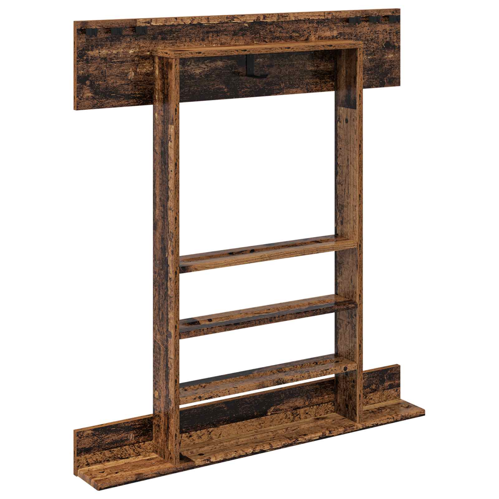 Biliárd dákó állvány szerelt fa 93 x 12 x 103 cm antik fa