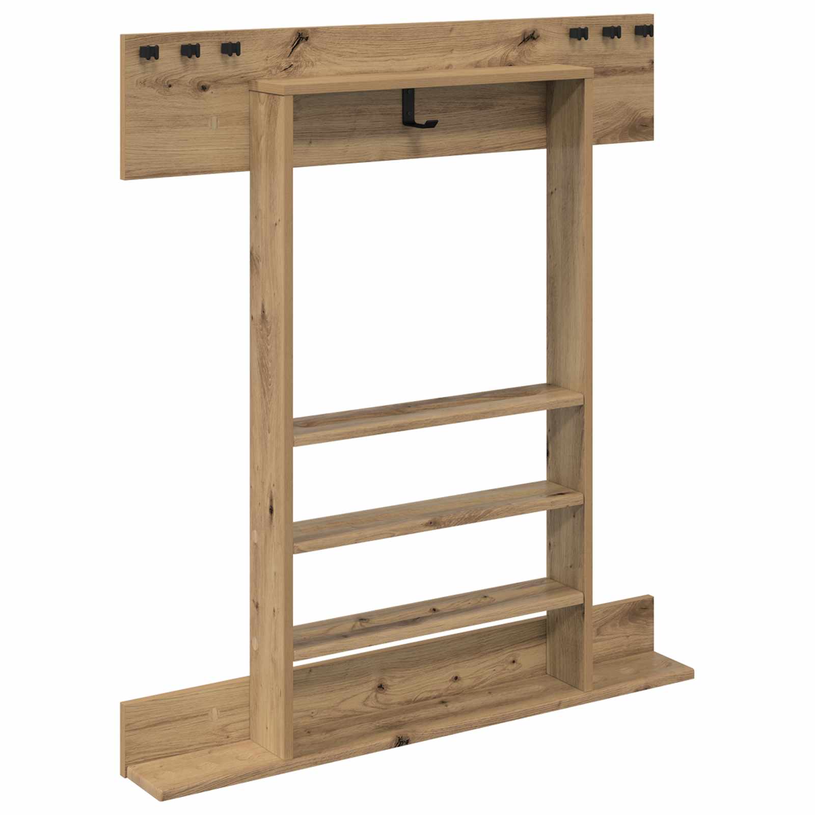 Biliárd dákó állvány szerelt fa 93 x 12 x 103 cm kézműves tölgy