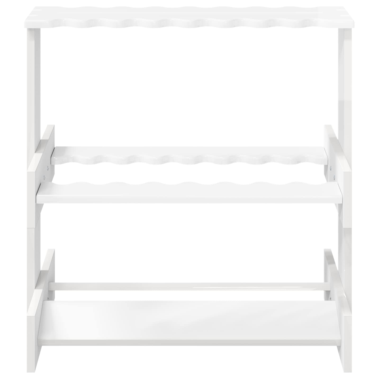 Biliárd dákó állvány szerelt fa 60 x 35 x 60 cm fényes fehér