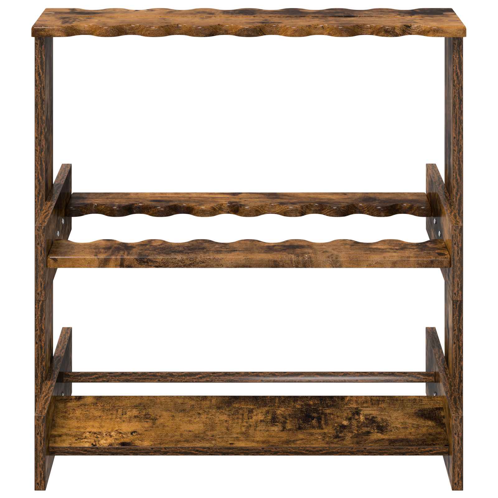 Biliárd dákó állvány szerelt fa 60 x 35 x 60 cm füstös tölgy