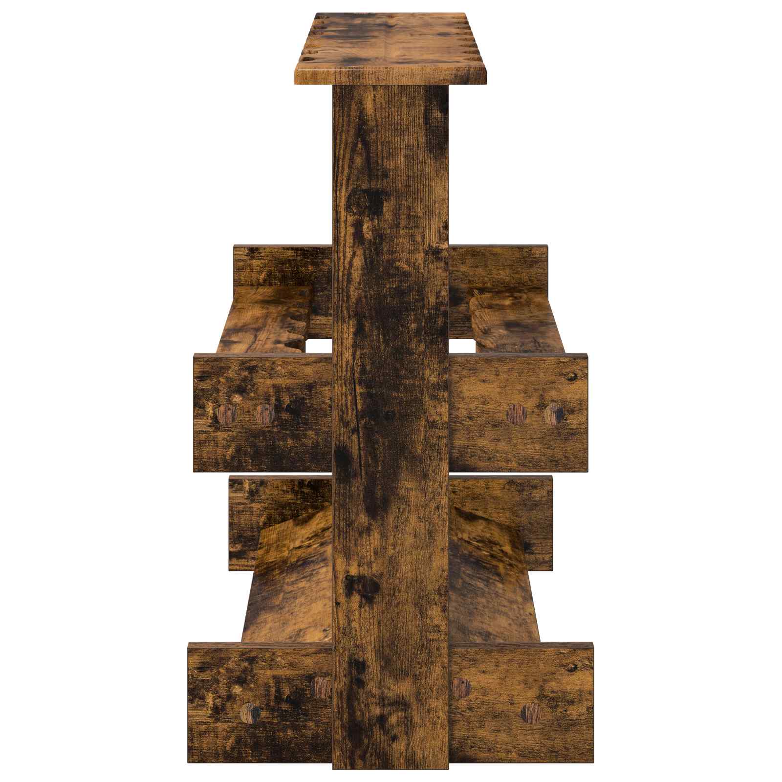 Biliárd dákó állvány szerelt fa 60 x 35 x 60 cm füstös tölgy