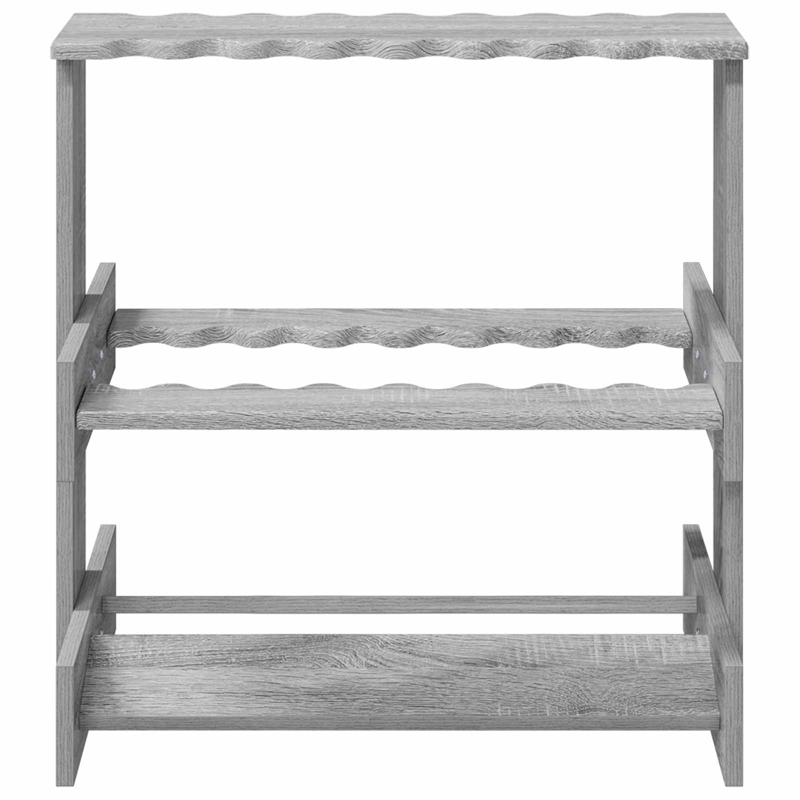 Biliárd dákó állvány szerelt fa 60 x 35 x 60 cm szürke sonoma