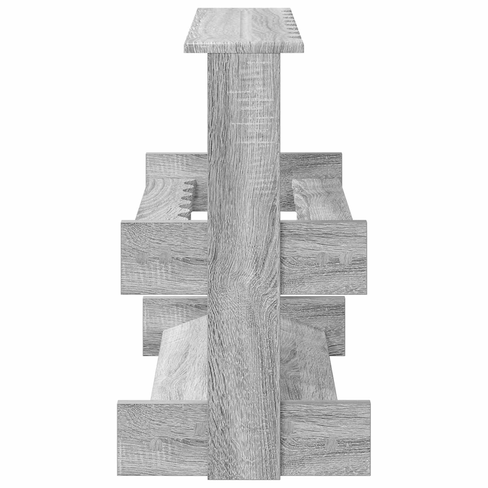 Biliárd dákó állvány szerelt fa 60 x 35 x 60 cm szürke sonoma