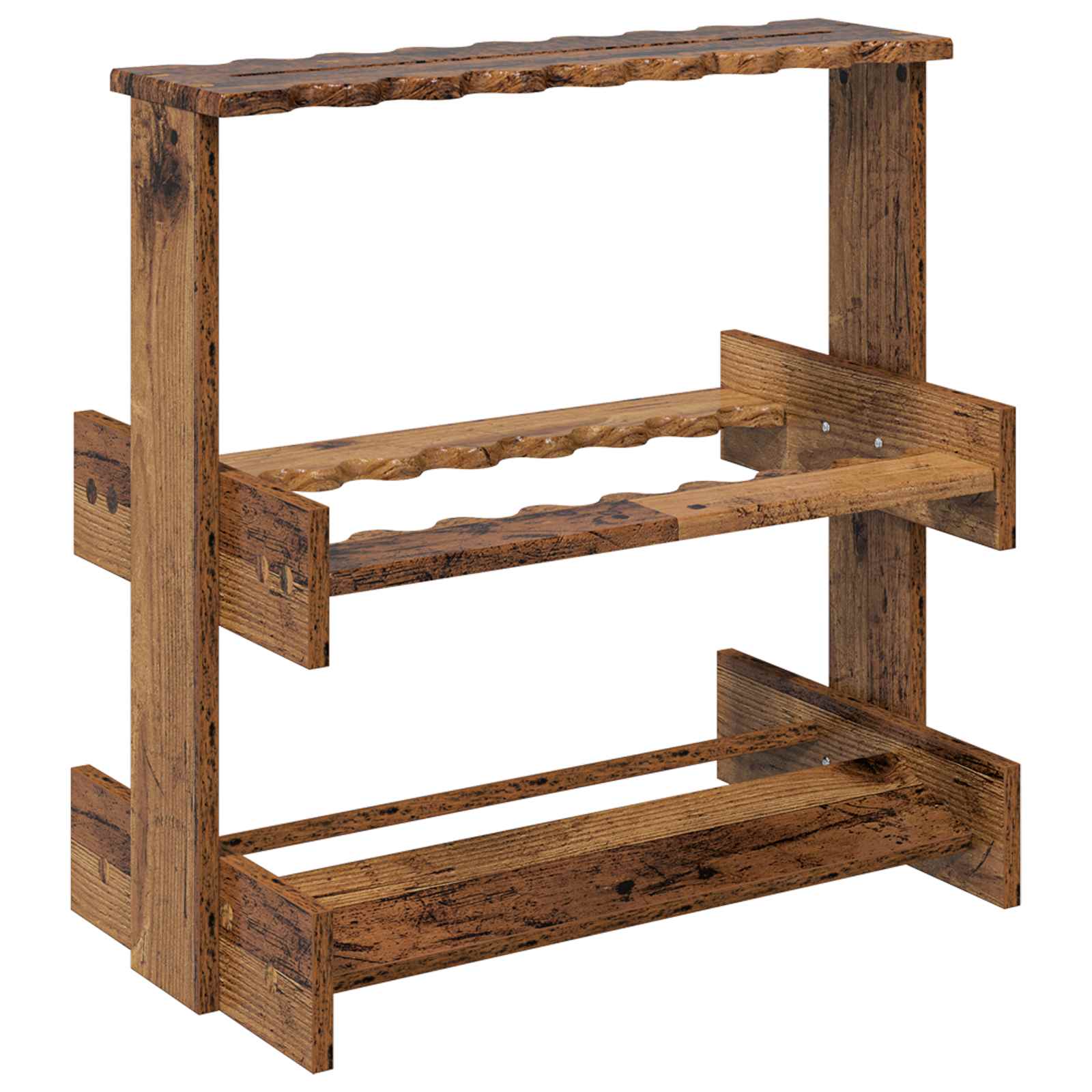Biliárd dákó állvány szerelt fa 60 x 35 x 60 cm antik fa