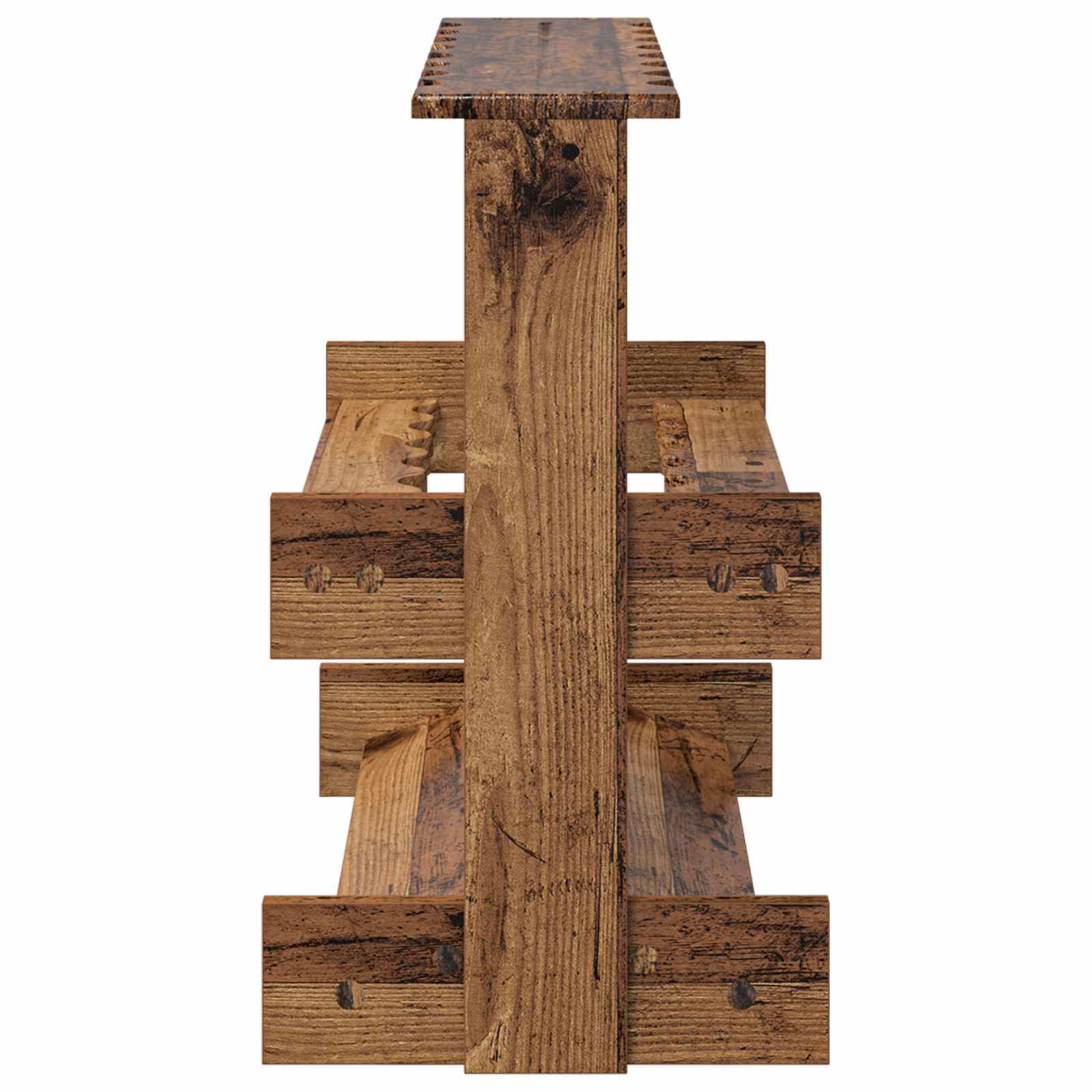 Biliárd dákó állvány szerelt fa 60 x 35 x 60 cm antik fa