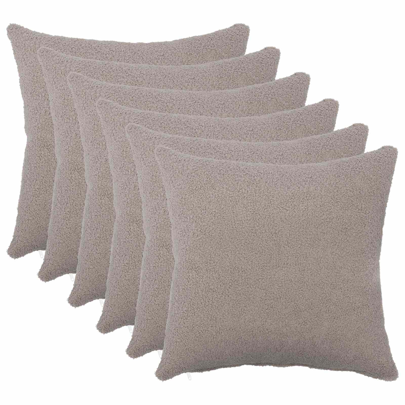 Párna huzat 6 pcs heerlen világosszürke 30 x 30 cm bouclé