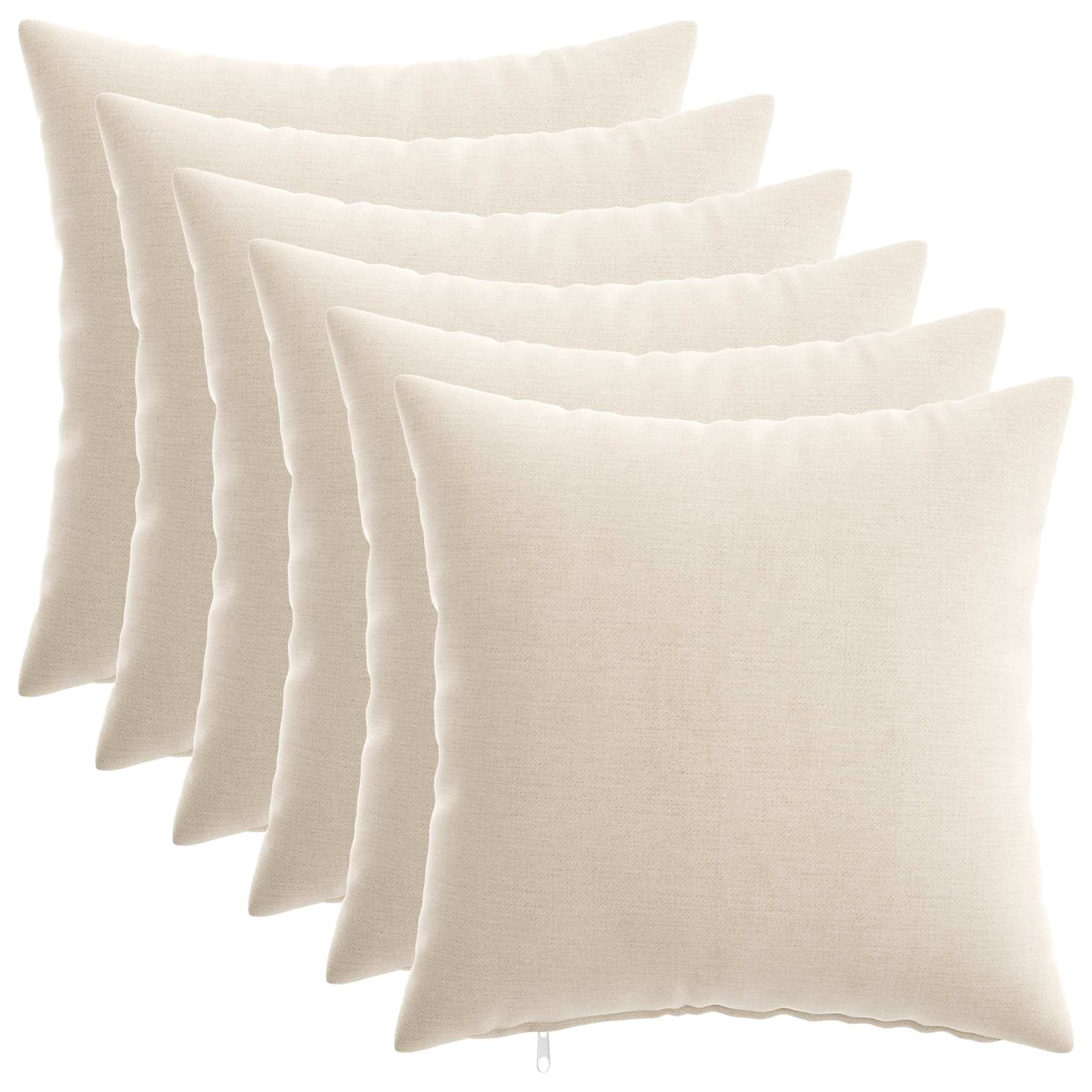 Párna huzat 6 db heerlen krémszínű 30 x 30 cm chenille szövet