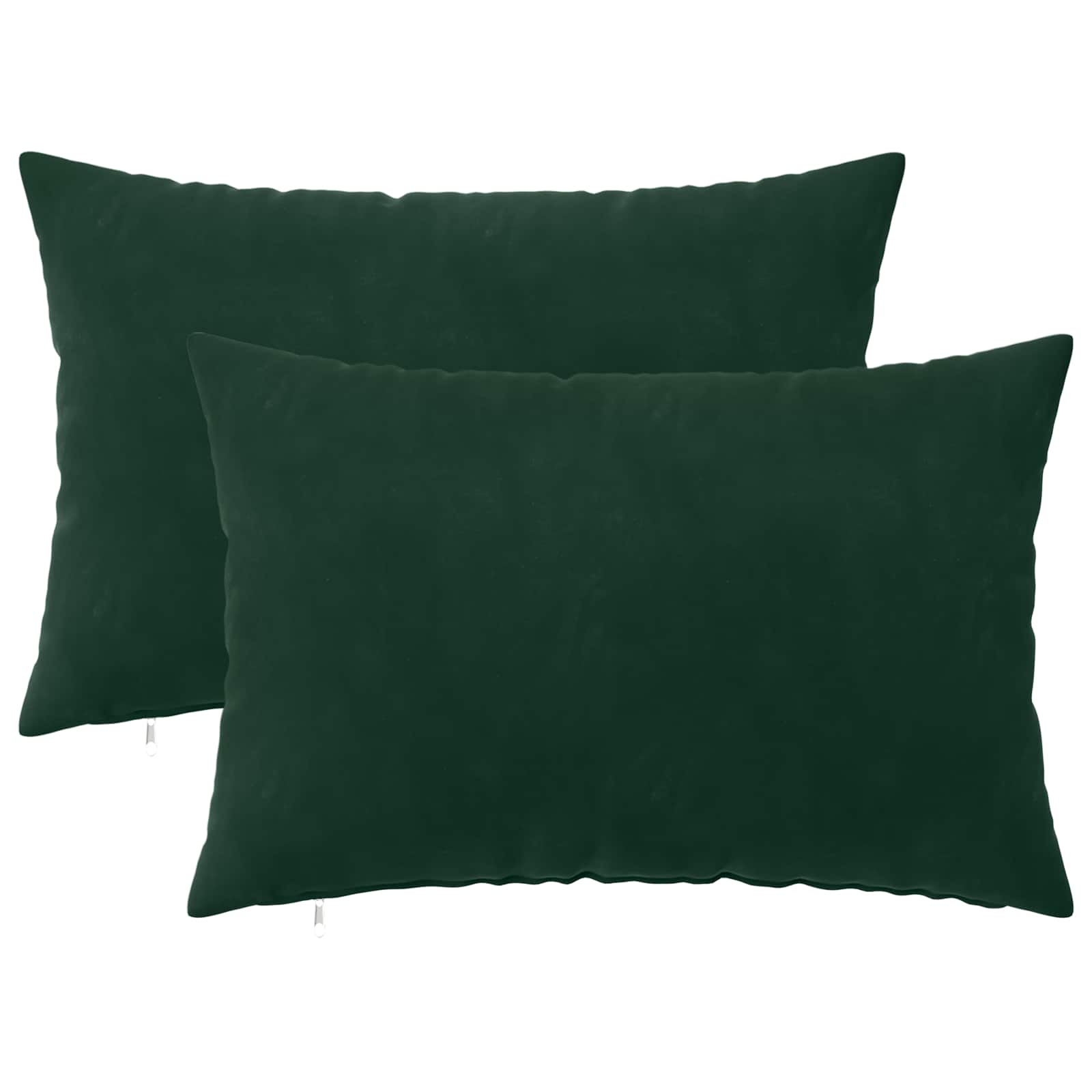 Párna huzat 2 pcs heerlen sötétzöld 30 x 50 cm bársony