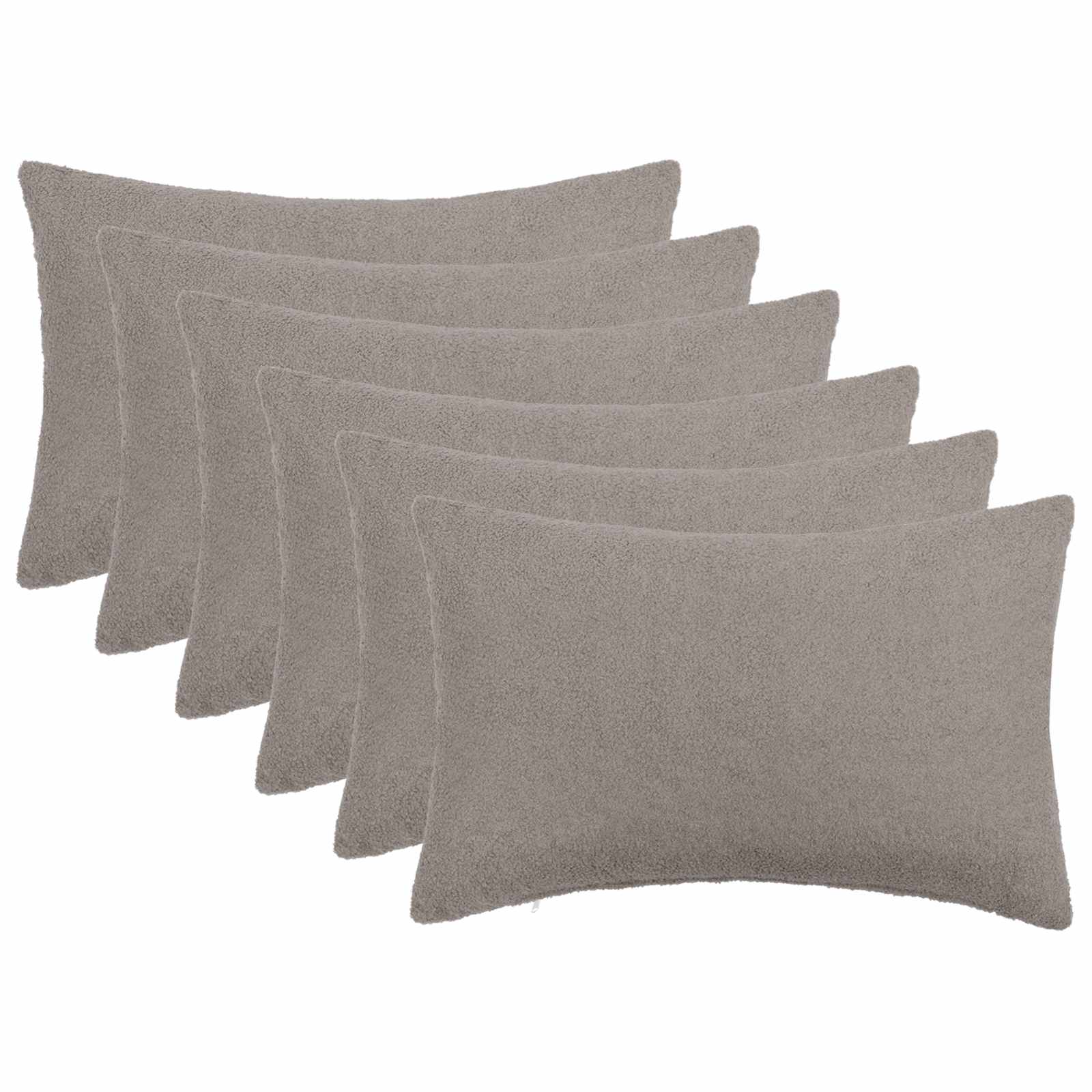 Párna huzat 6 pcs heerlen világosszürke 30 x 50 cm bouclé