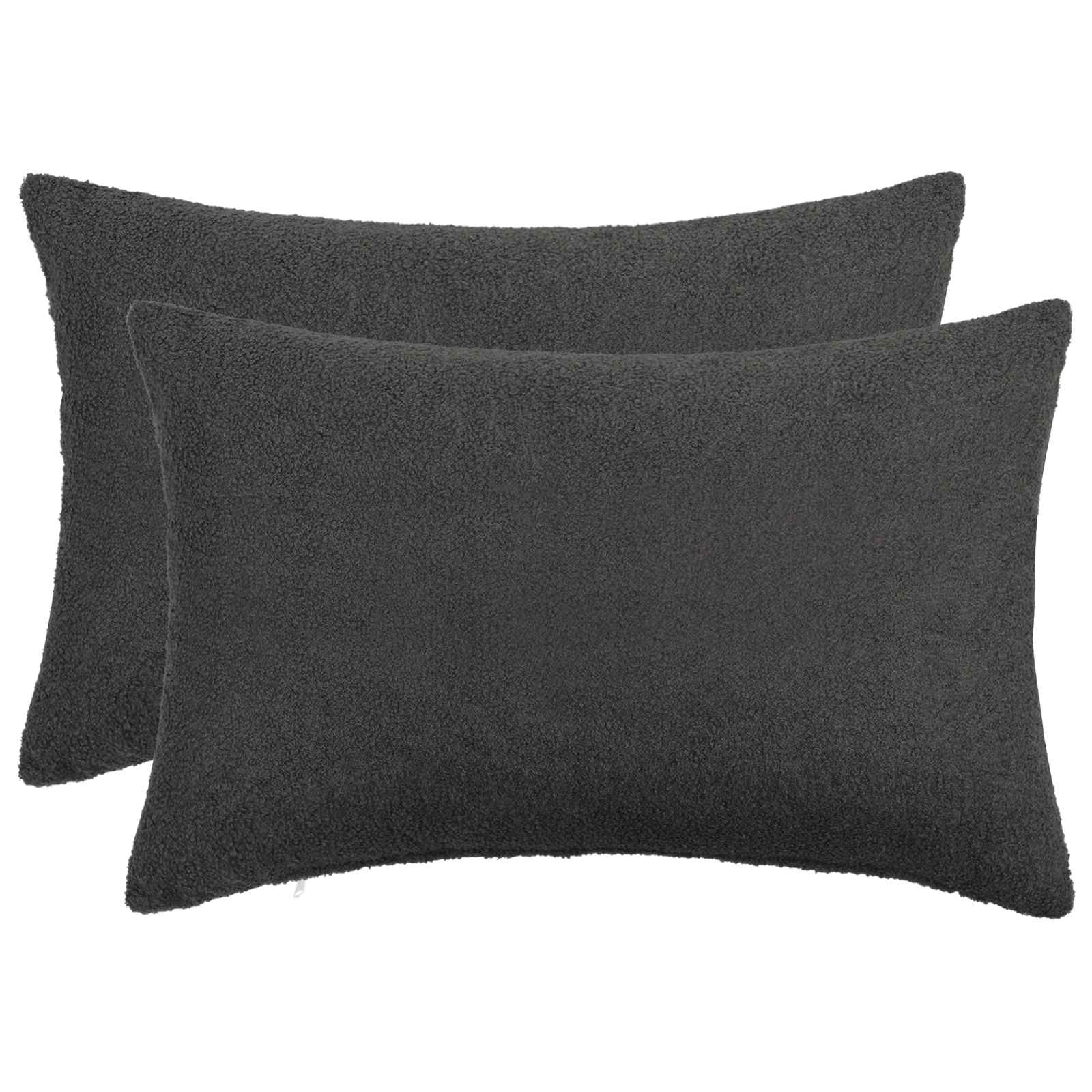 Párna huzat 2 pcs heerlen sötétszürke 30 x 50 cm bouclé
