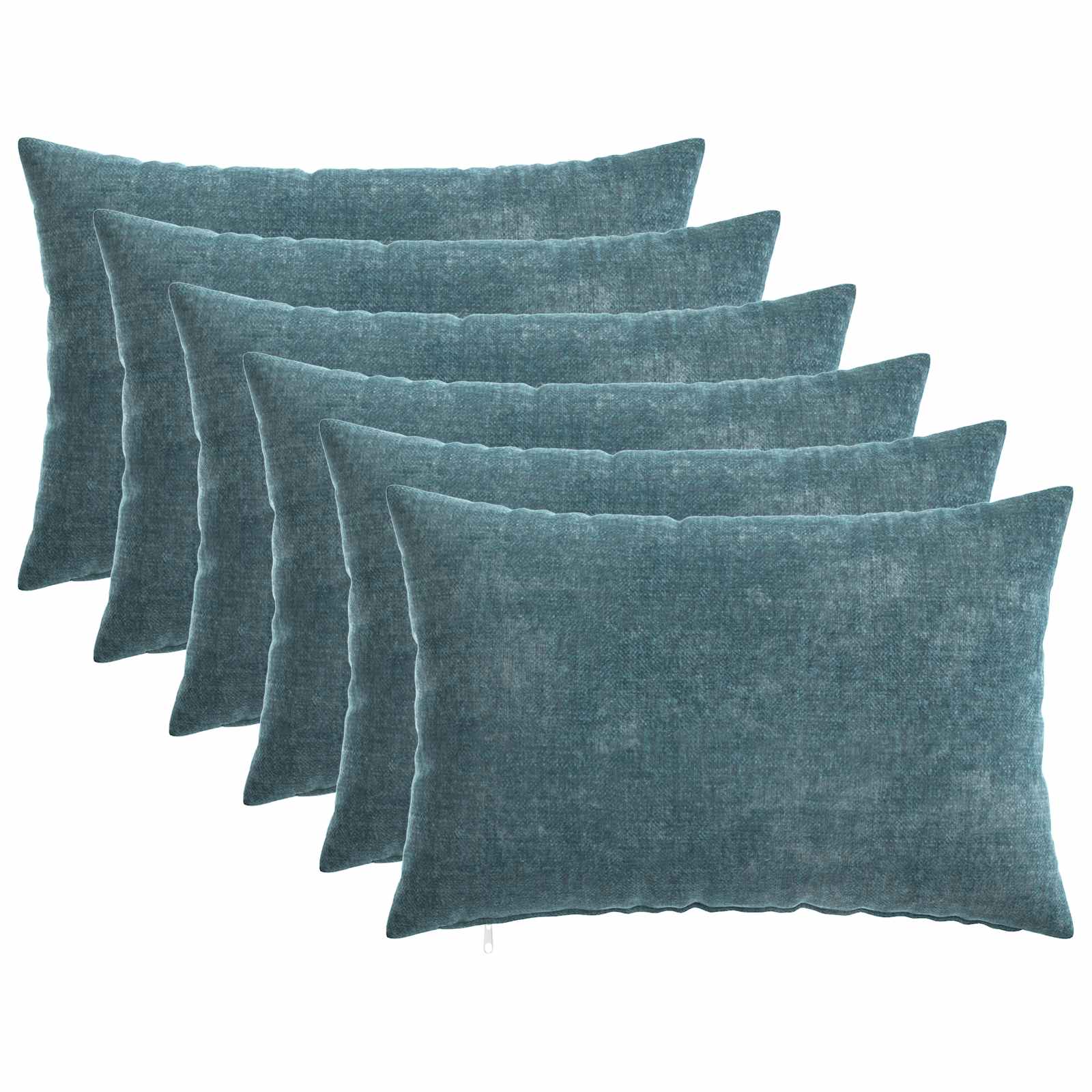 Párna huzat 6 db heerlen kék 30 x 50 cm chenille szövet