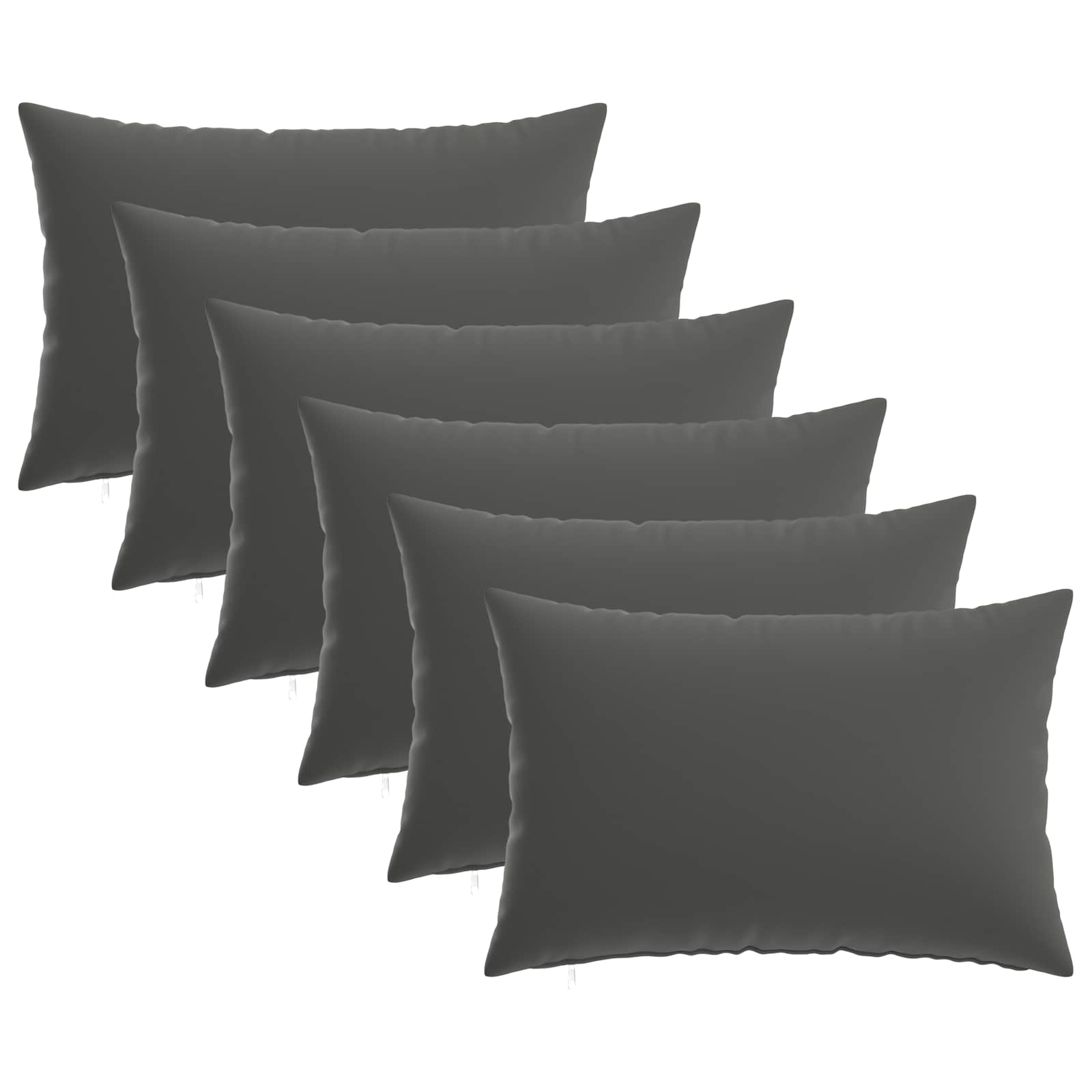 Párna huzat 6 pcs heerlen antracitszürke 30 x 50 cm poliészter
