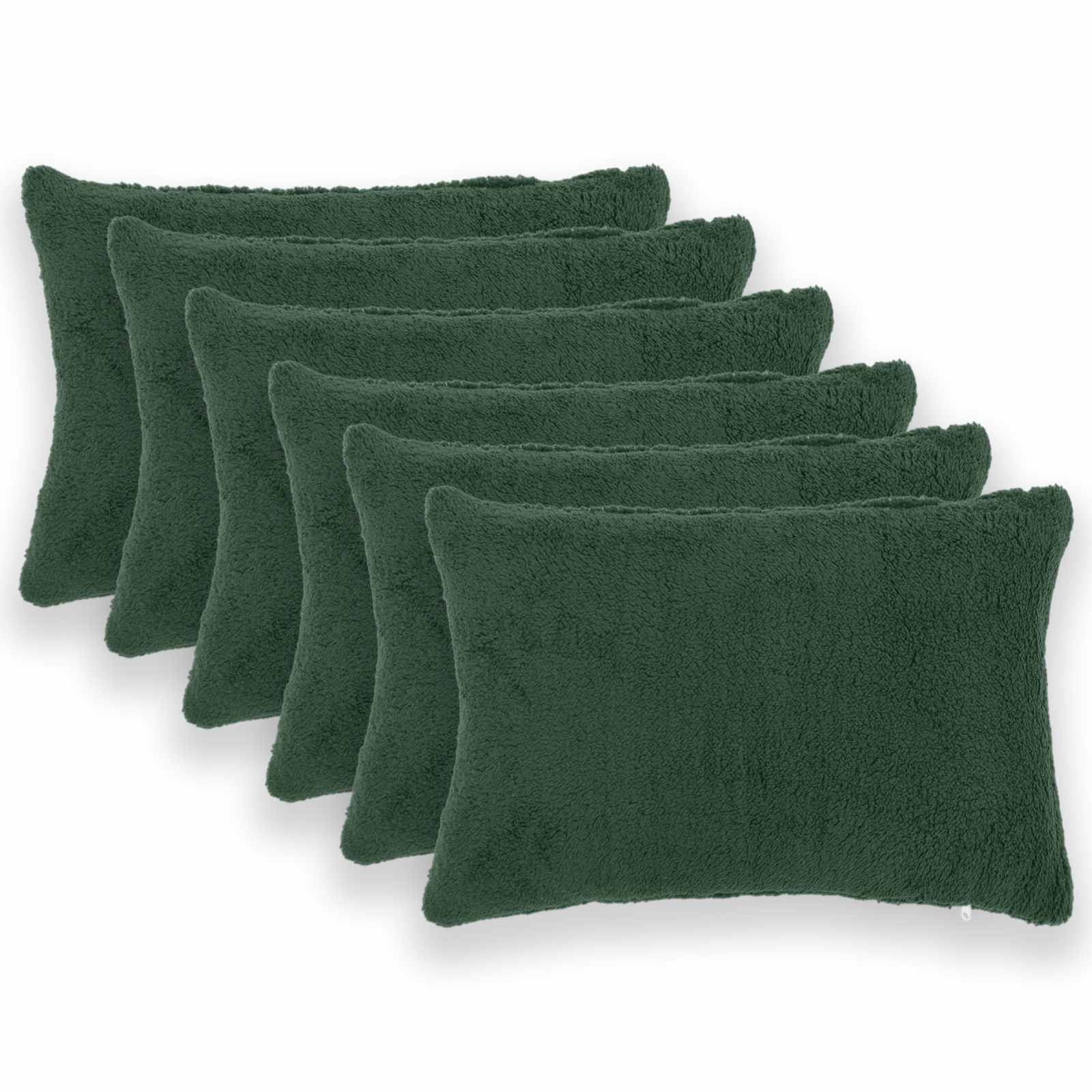Párna huzat 6 pcs heerlen sötétzöld 30 x 50 cm bouclé