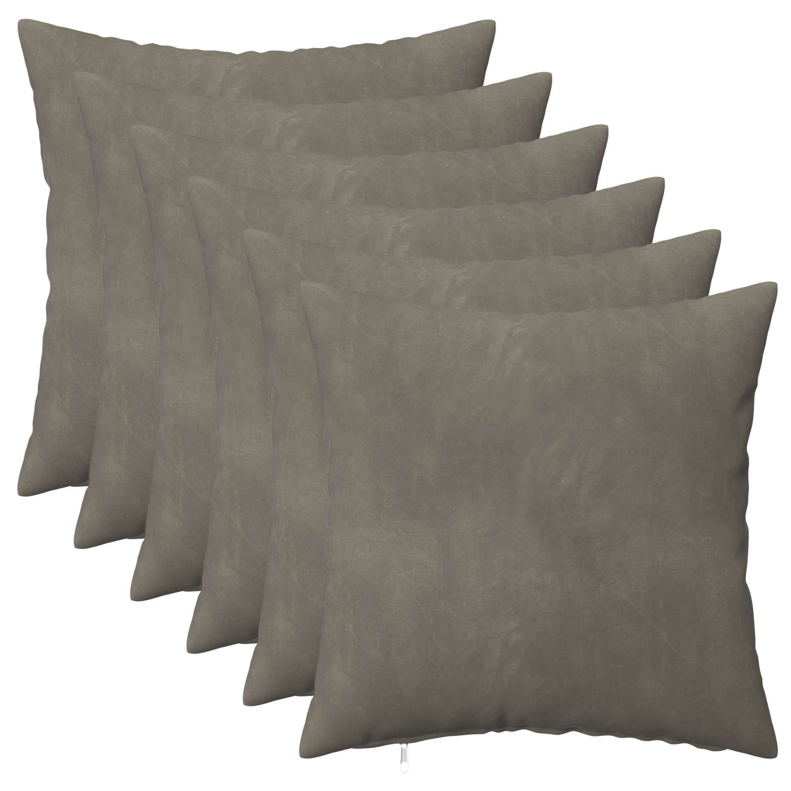 Párna huzat 6 pcs heerlen világosszürke 35 x 35 cm bársony