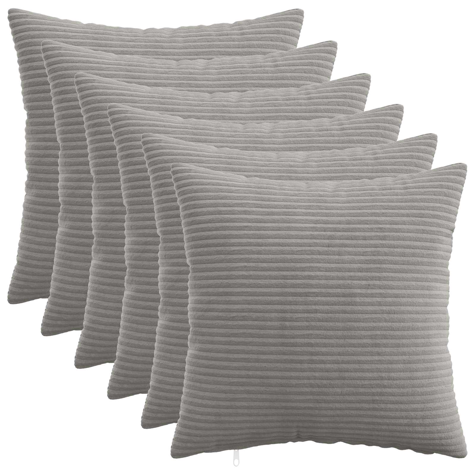 Párna huzat 6 db heerlen világosszürke 35 x 35 cm cord