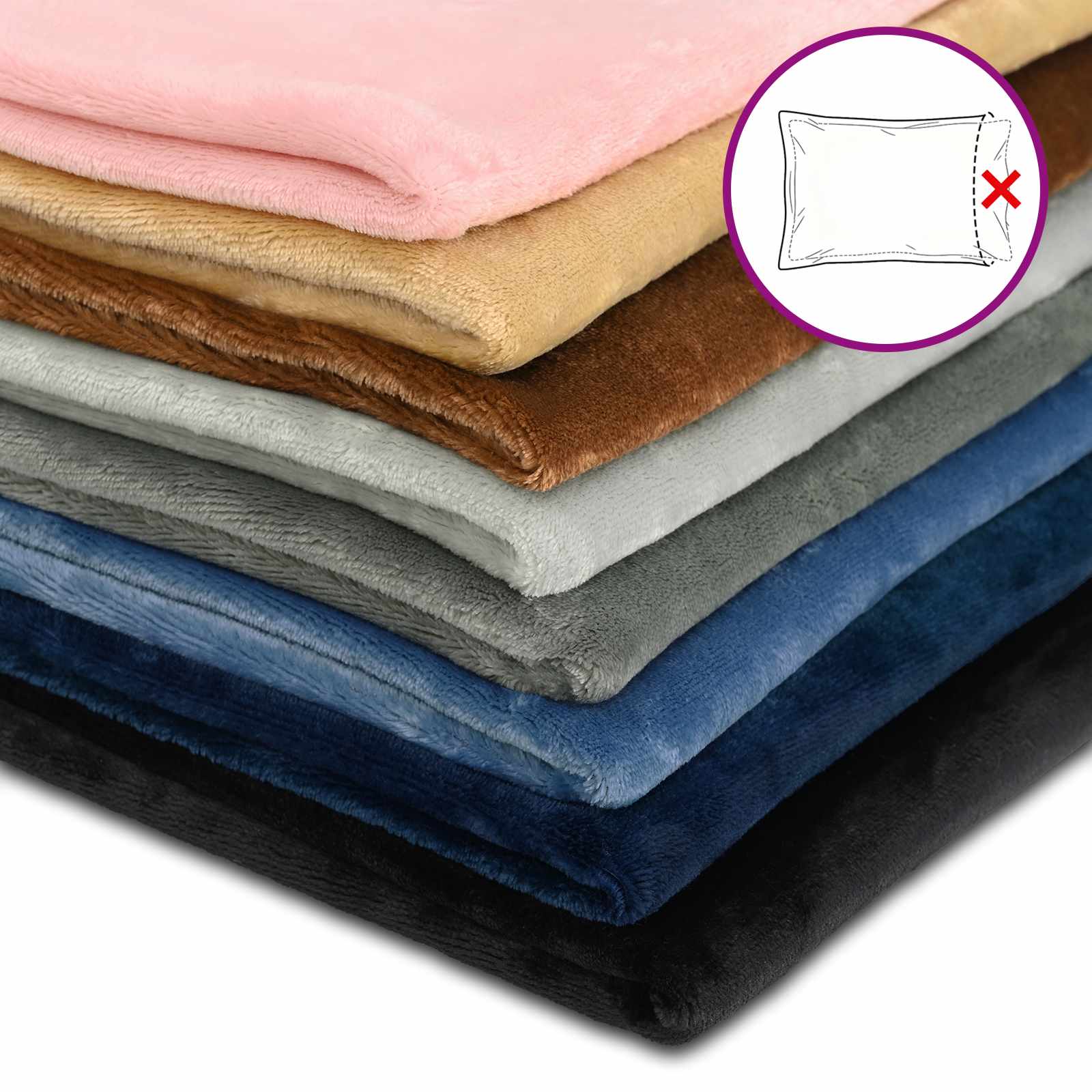 Párna huzat 6 pcs heerlen fekete 35 x 35 cm flanell