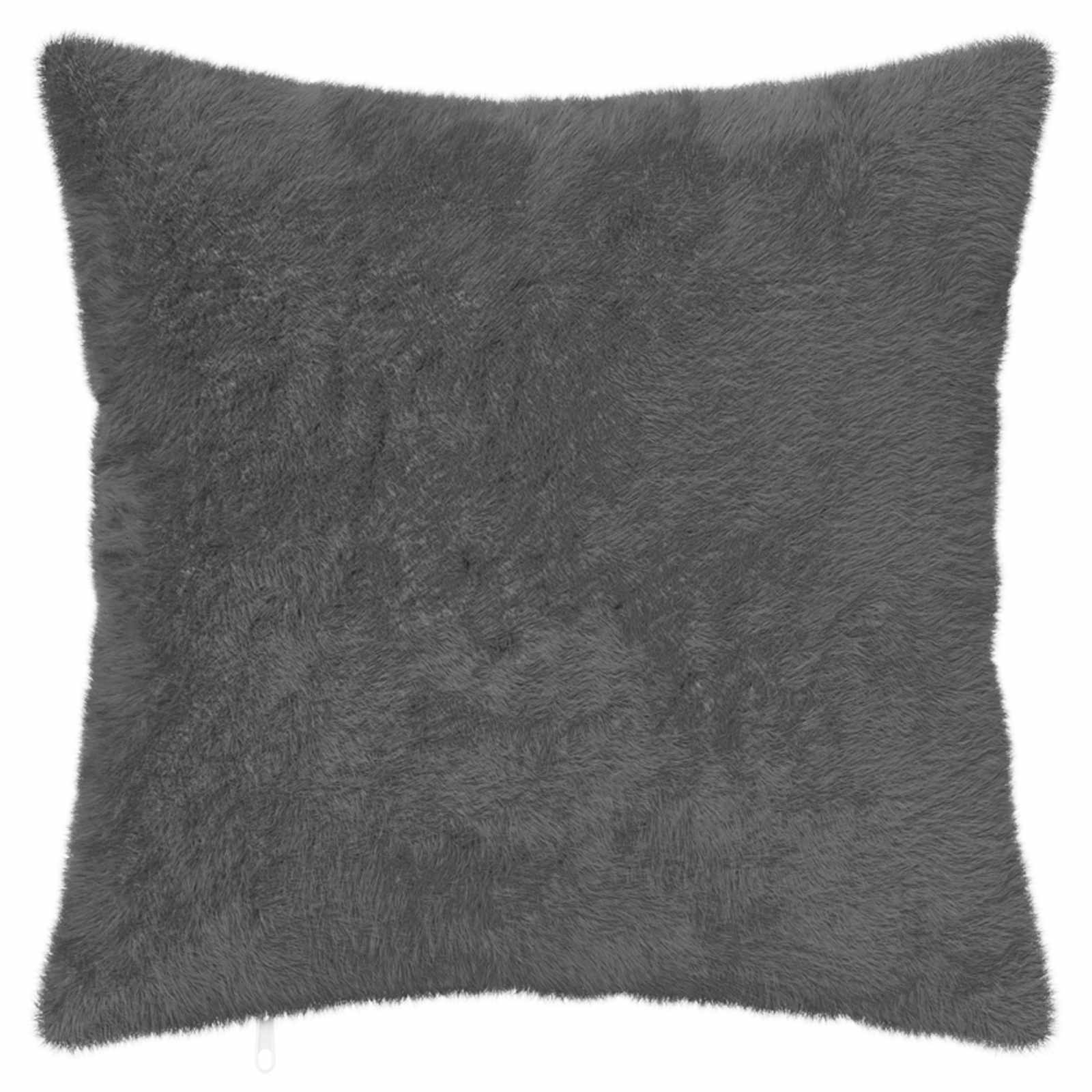 Párna huzat 6 db heerlen sötétszürke 35 x 35 cm műnyúl szőr