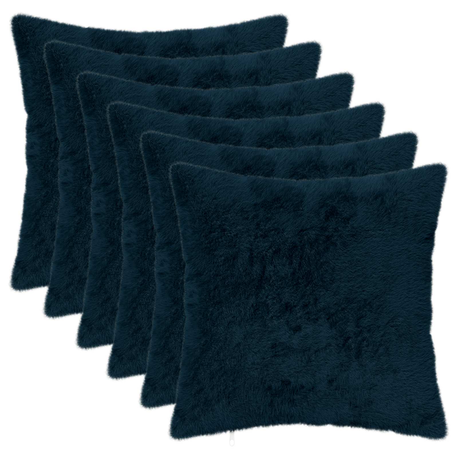 Párna huzat 6 db heerlen sötétkék 35 x 35 cm műnyúl szőr