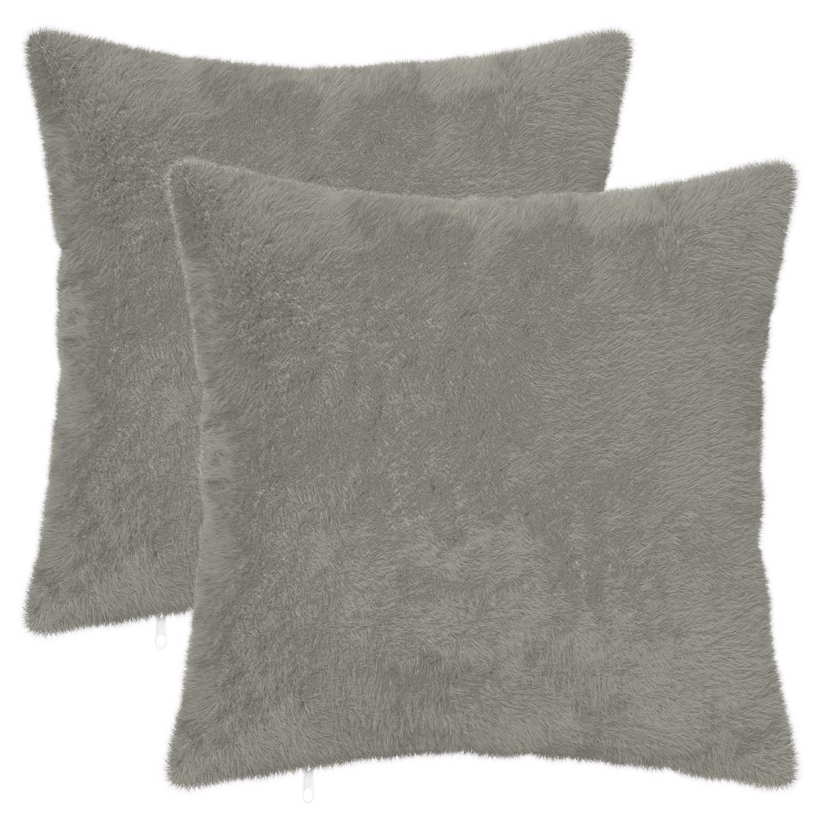 Párna huzat 2 db heerlen világosszürke 35 x 35 cm műnyúl szőr